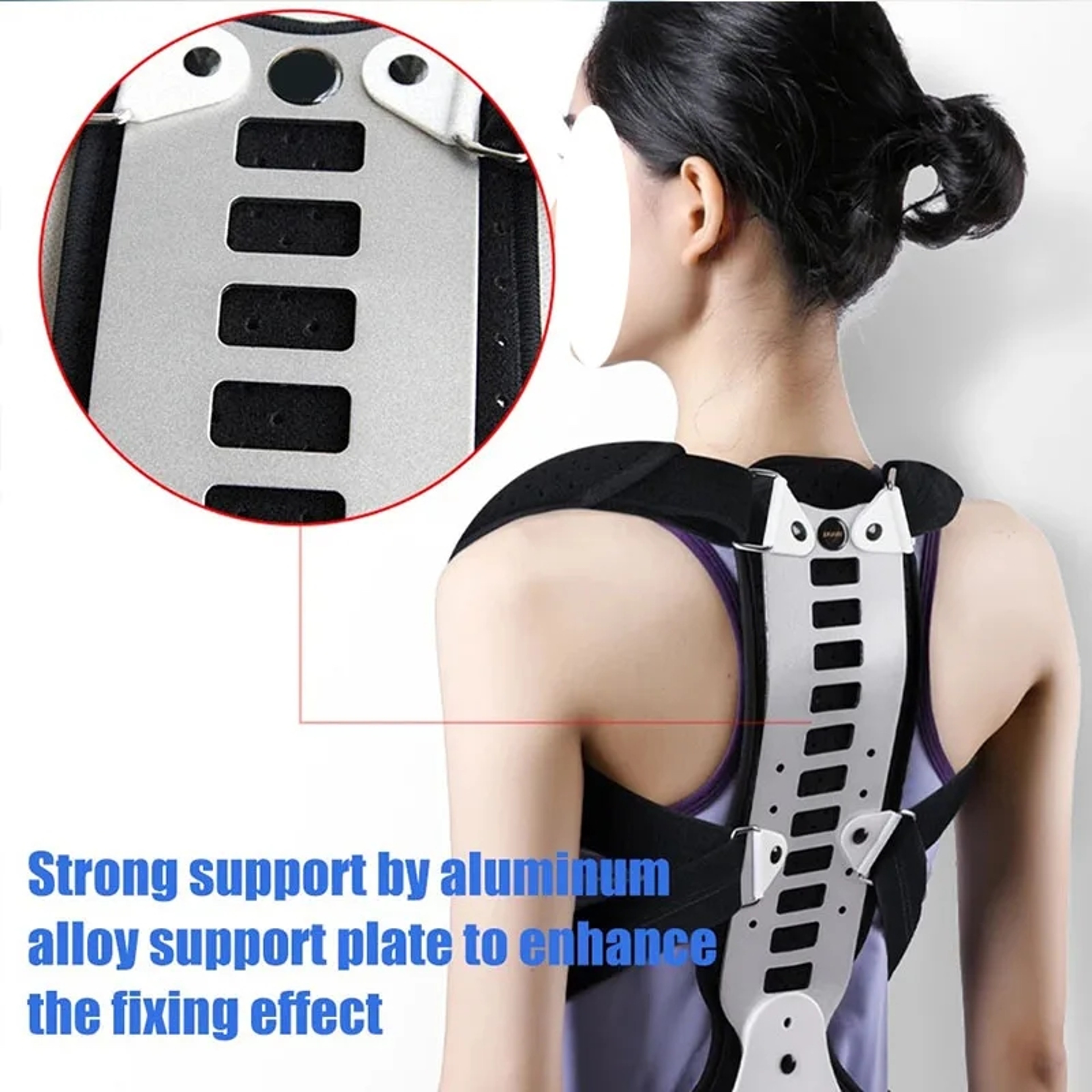 Adjustable Back Brace Posture Corrector Spine Support Trainer For Men And Women With Breathable Com