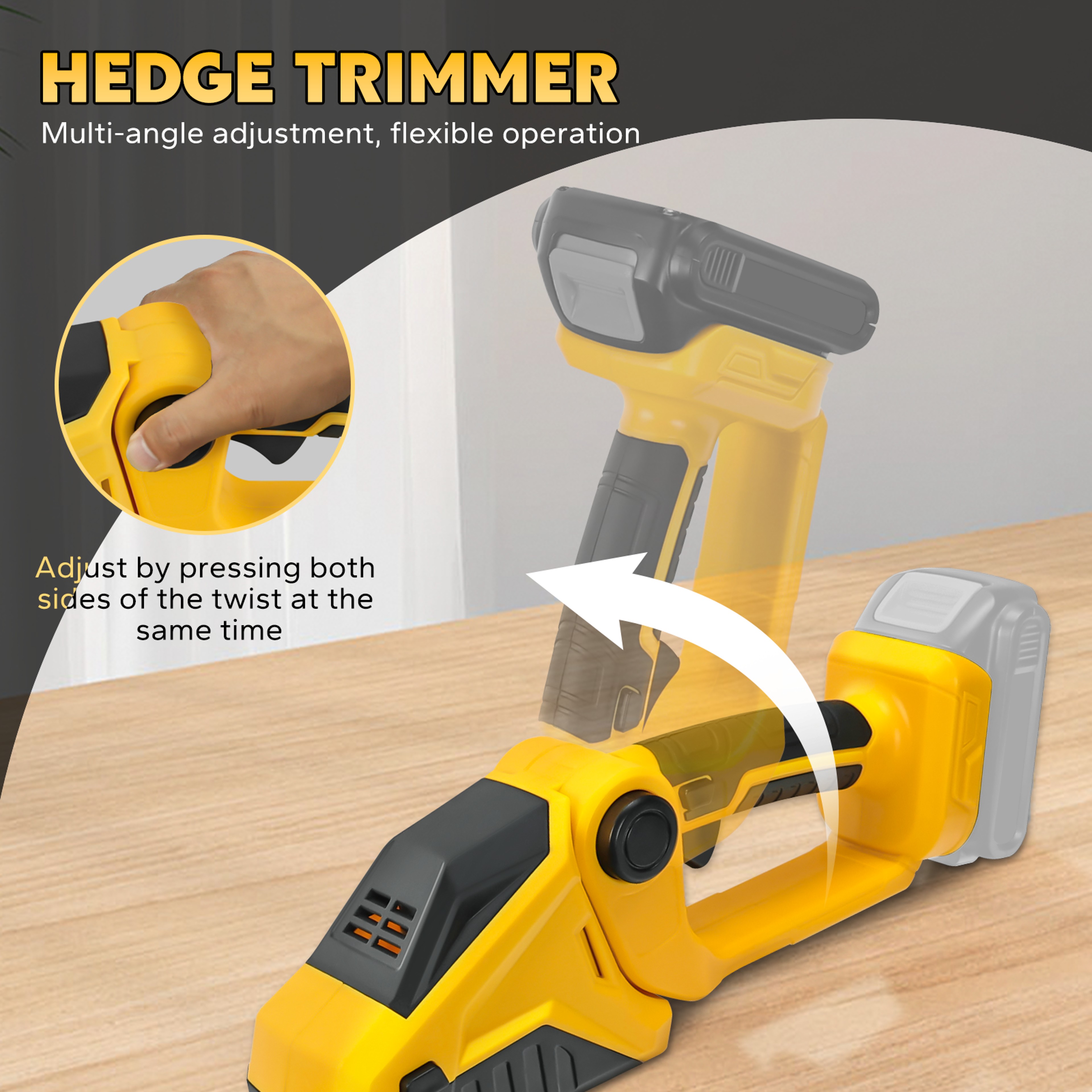 2in1 Cordless Hedge Trimmer Electric Grass Shears Handheld Shrub Trimmer Kit For Garden Lawn Edging 2