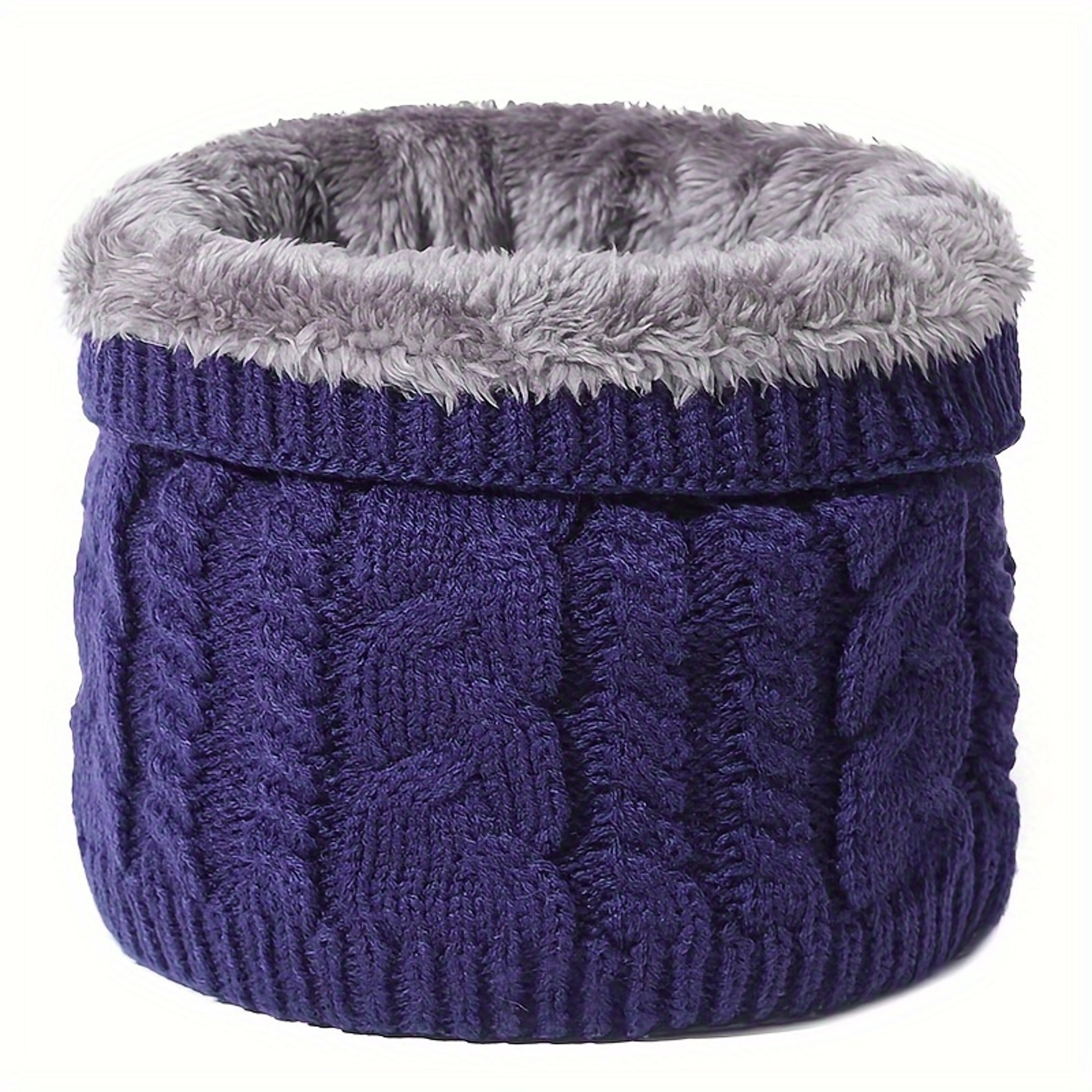 Unisex Winter Neck Warmer Scarf Breathable Polyester Neck Gaiter Windproof Cold Weather Accessory 2