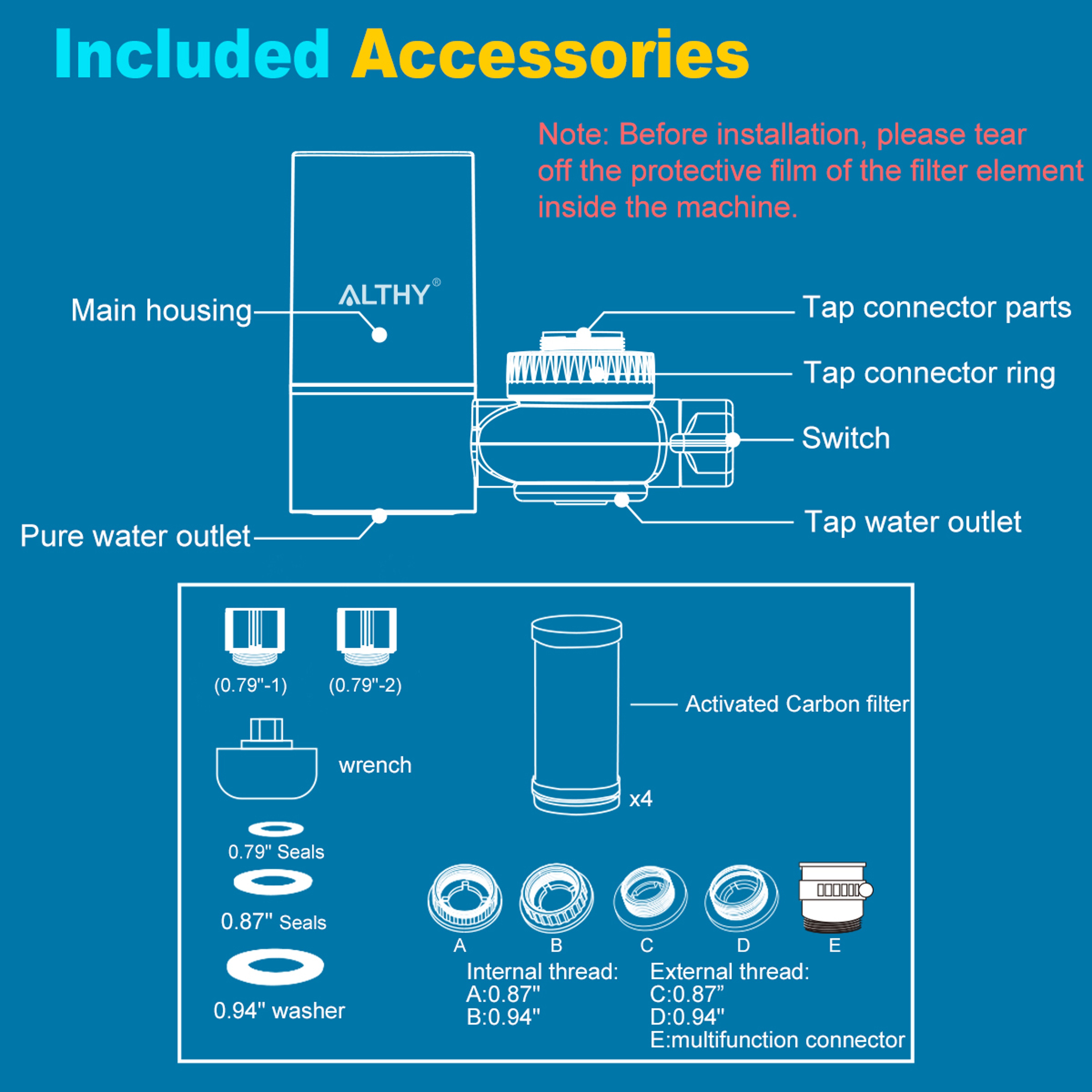 Faucet Water Filter System For Lead Chlorine And Taste Reduction 5