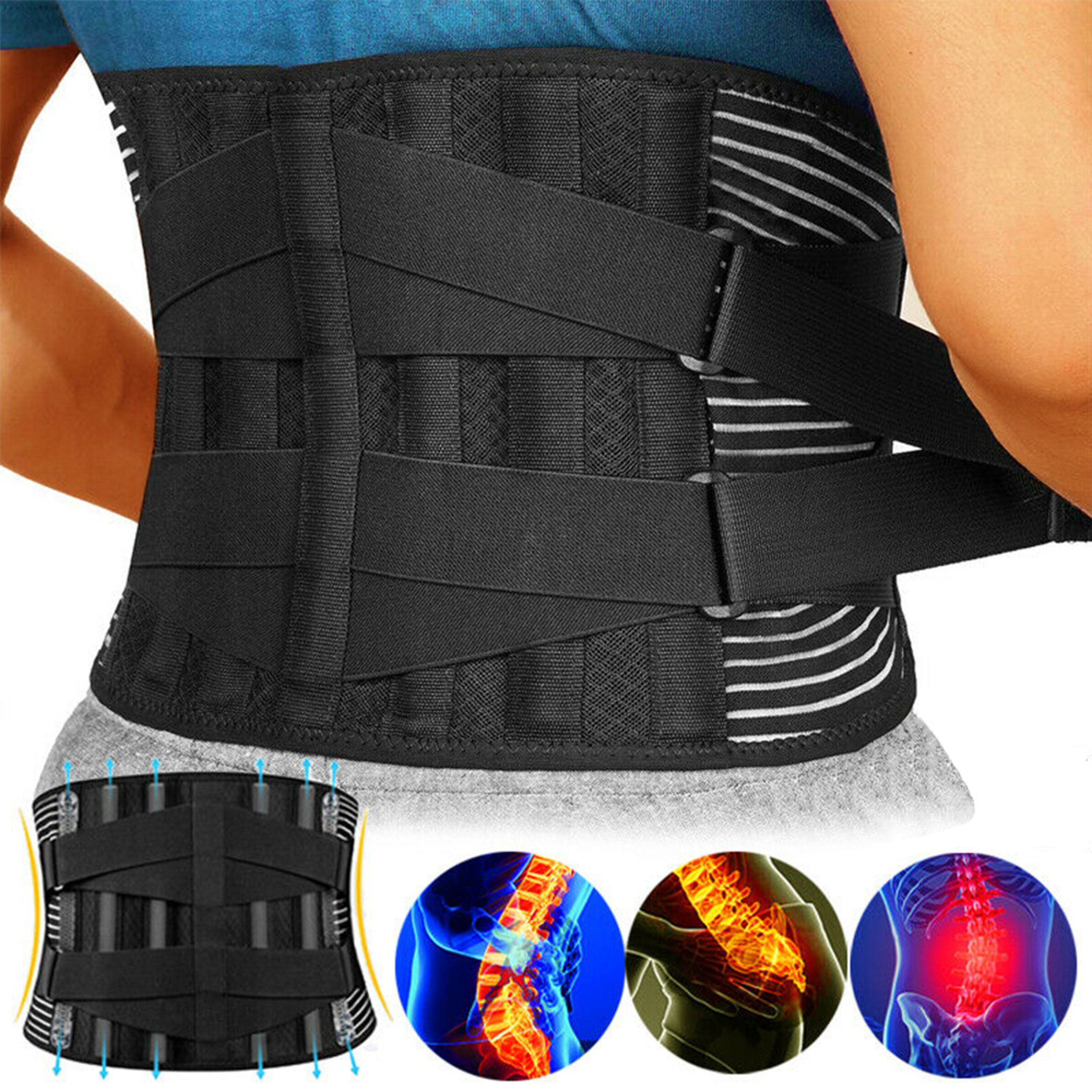 Adjustable Lumbar Support Belt Orthopedic Back Brace For Lower Back Pain Relief And Spine Support 1