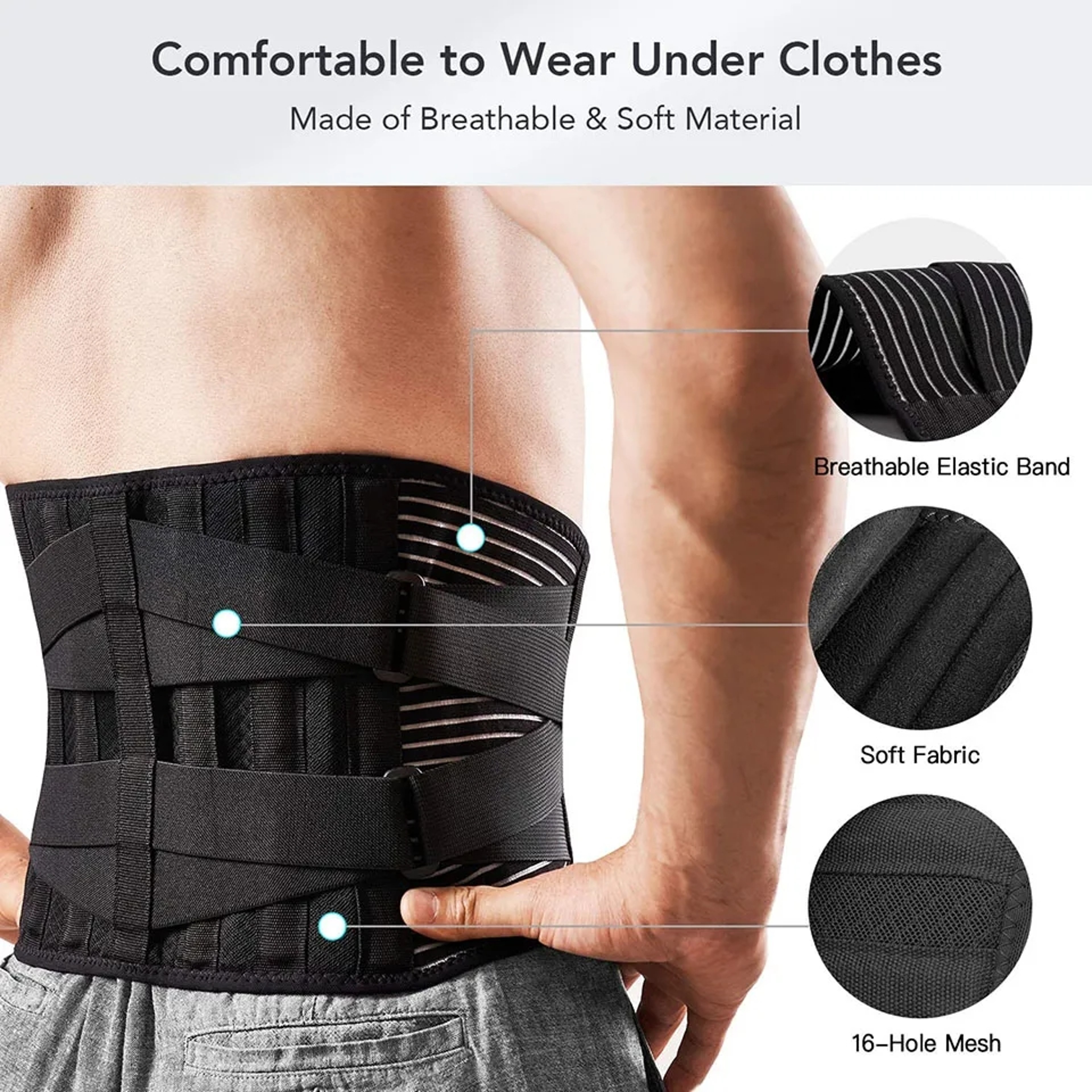 Adjustable Lumbar Support Belt Orthopedic Back Brace For Lower Back Pain Relief And Spine Support 2