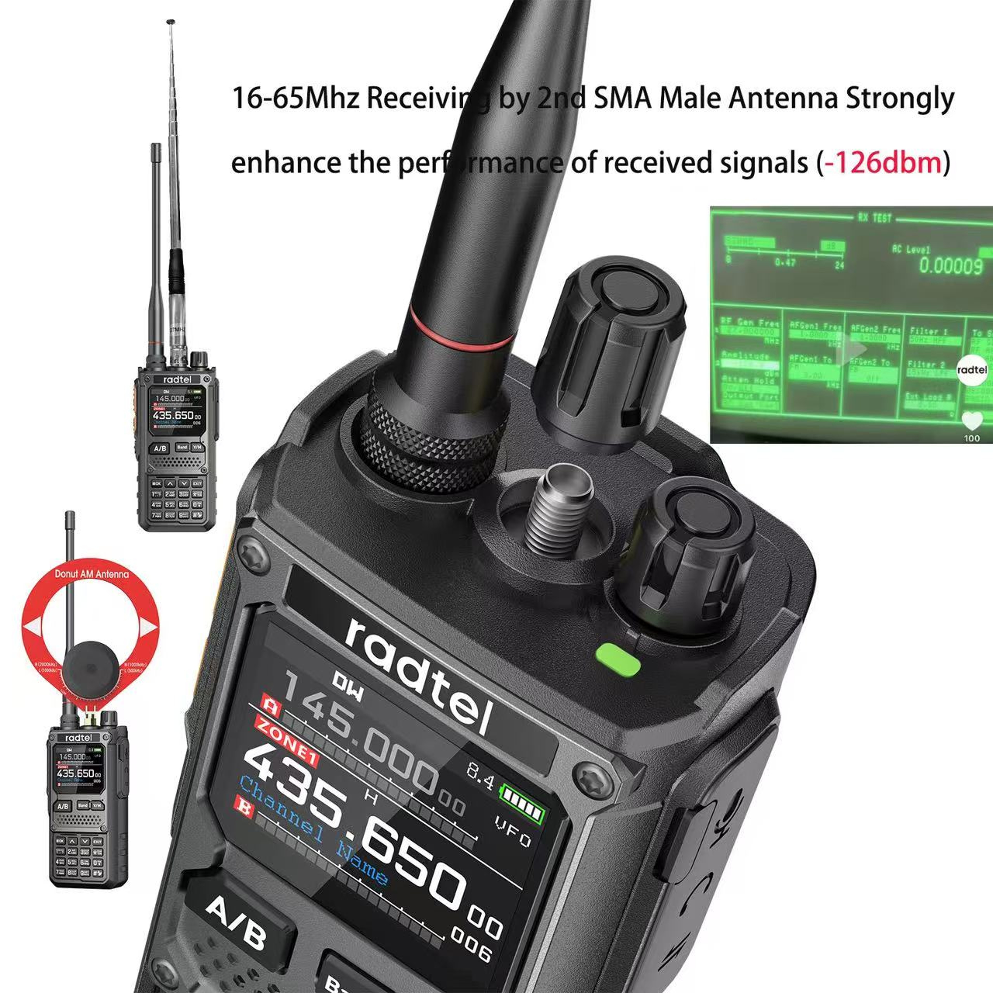 Walkie Talkie Long Range Bluetooth Ham Radio With NOAA Weather And Multi Band Receiver 3