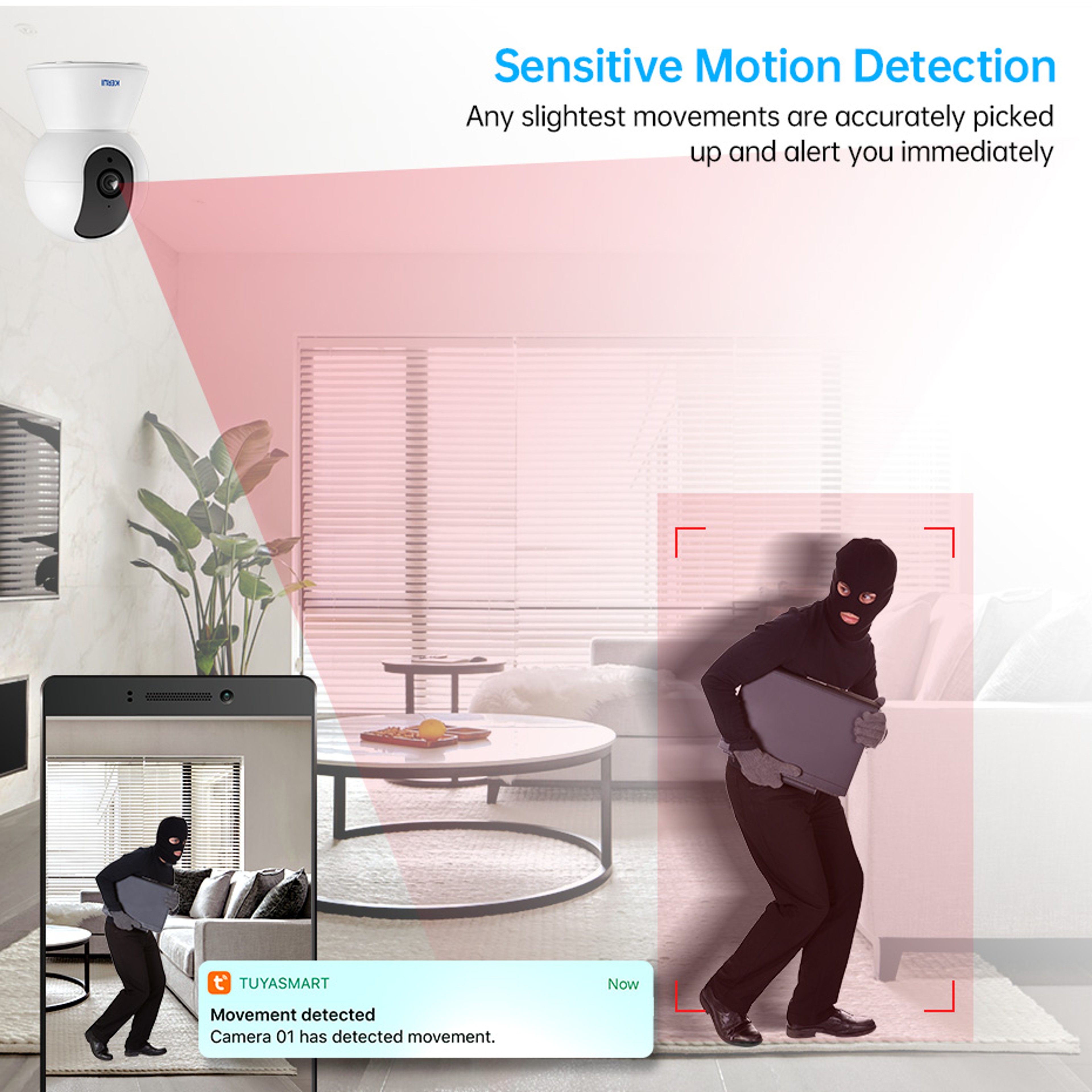 AI AutoTracking WiFi Security Camera With Color Night Vision 5MP Smart Indoor Surveillance Camera 2
