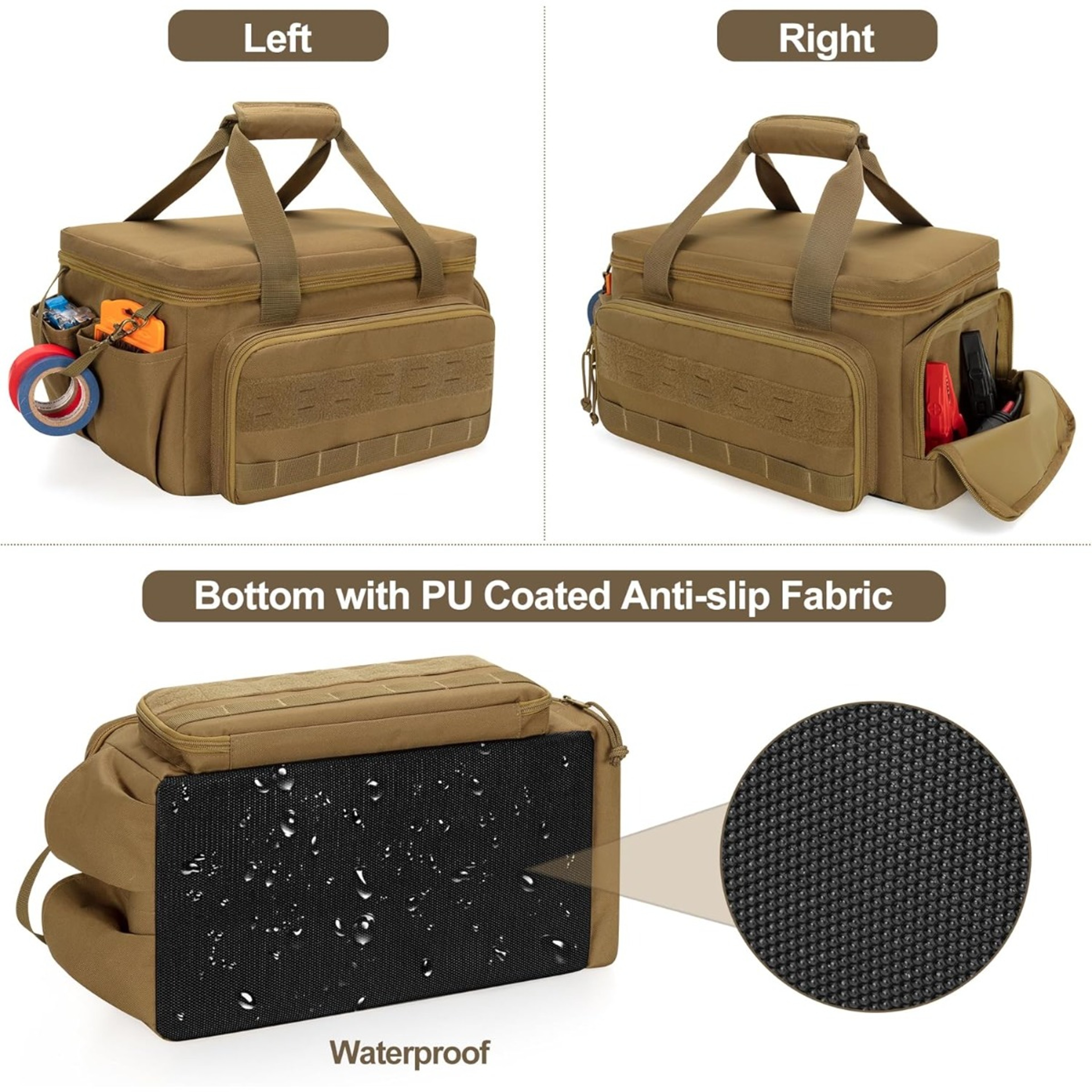 Heavy Duty Tactical Tool Bag Durable, Portable Work Organizer with Non-Slip Base for Handyman & Carpenter – view 4