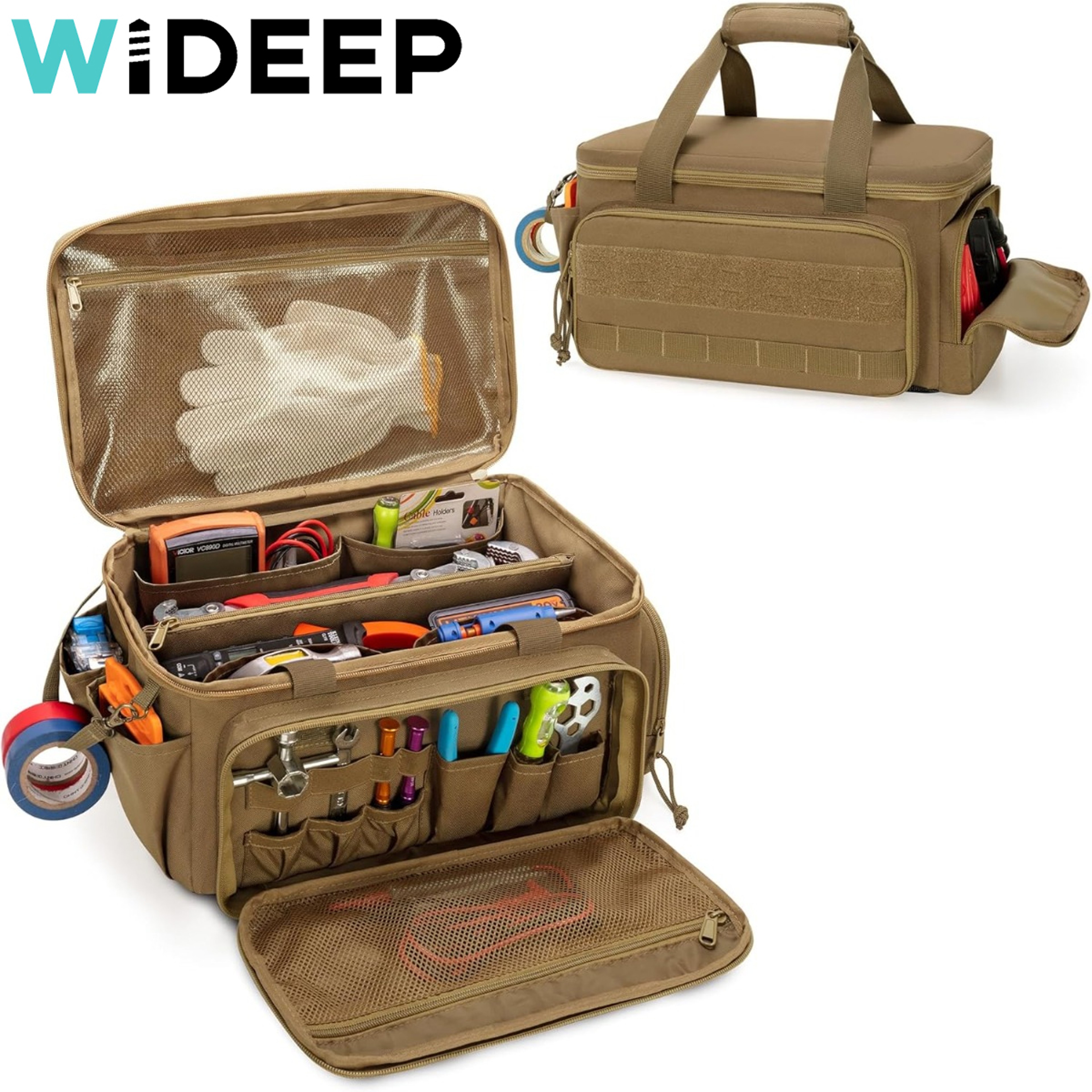 Heavy Duty Tactical Tool Bag Durable, Portable Work Organizer with Non-Slip Base for Handyman & Carpenter – view 7