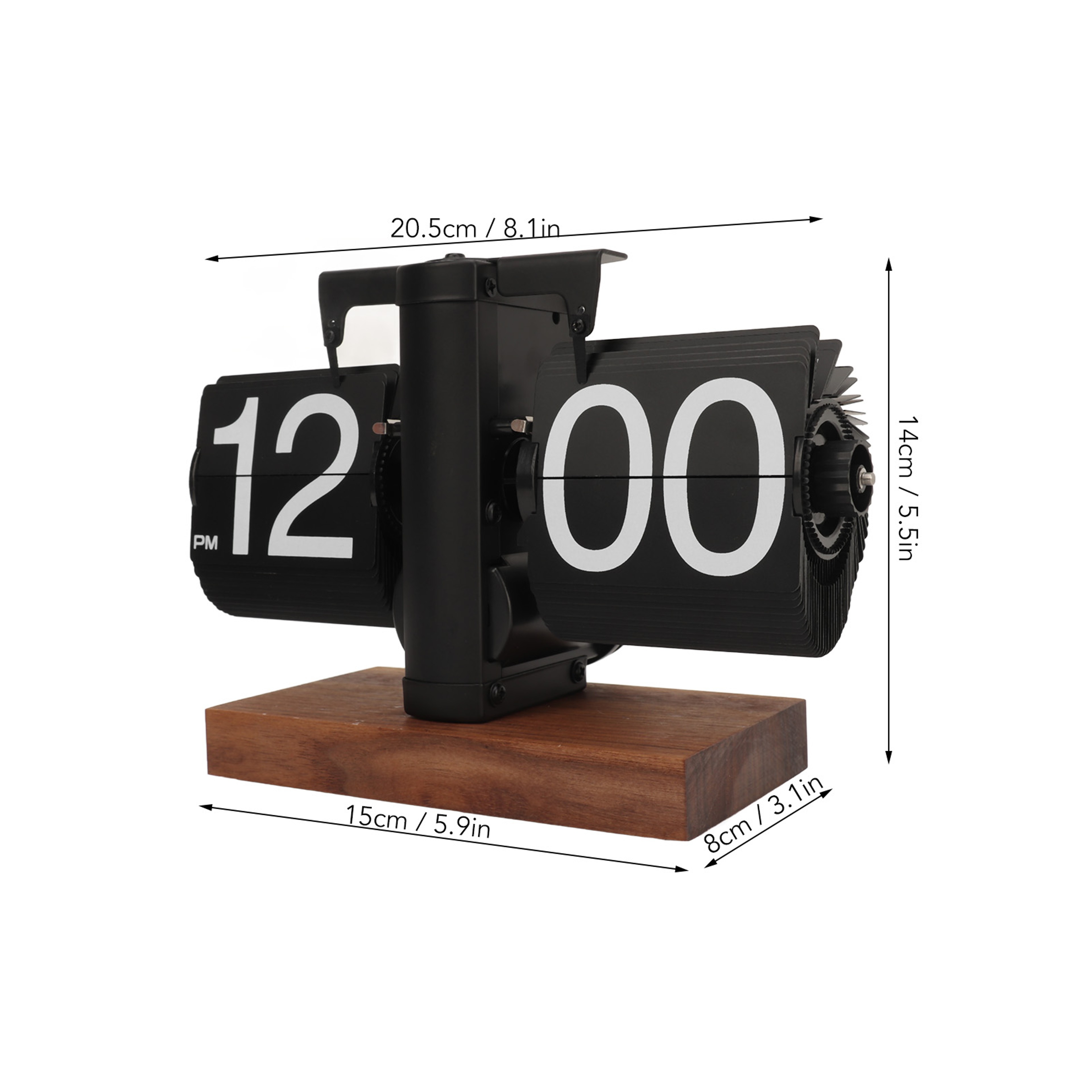 Retro Flip Down Clock Automatic Battery-Operated Mechanical Clock for Home & Office Decoration – view 4
