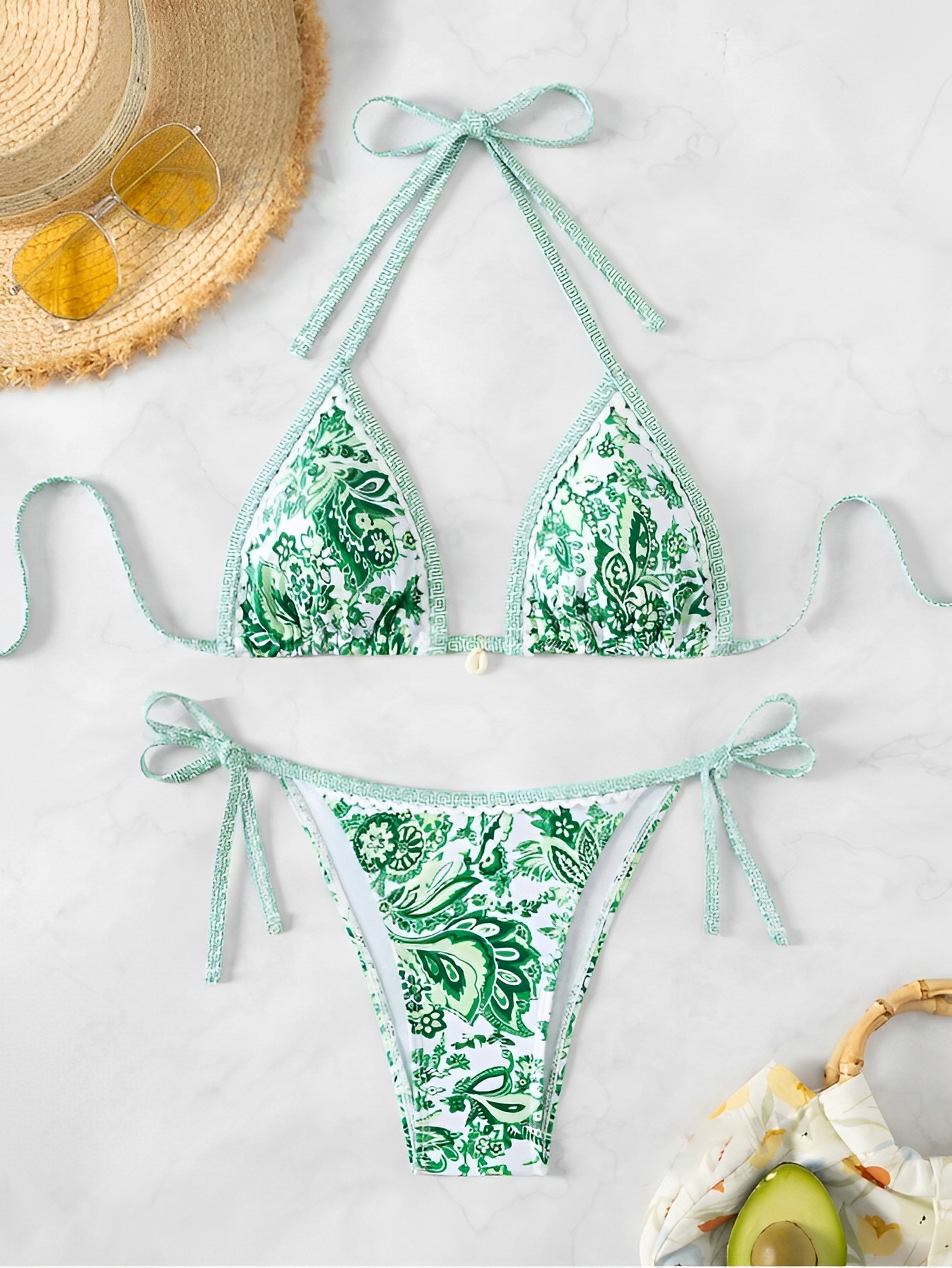 Halter Triangle Bikini for Women Summer Swimwear Set – view 8