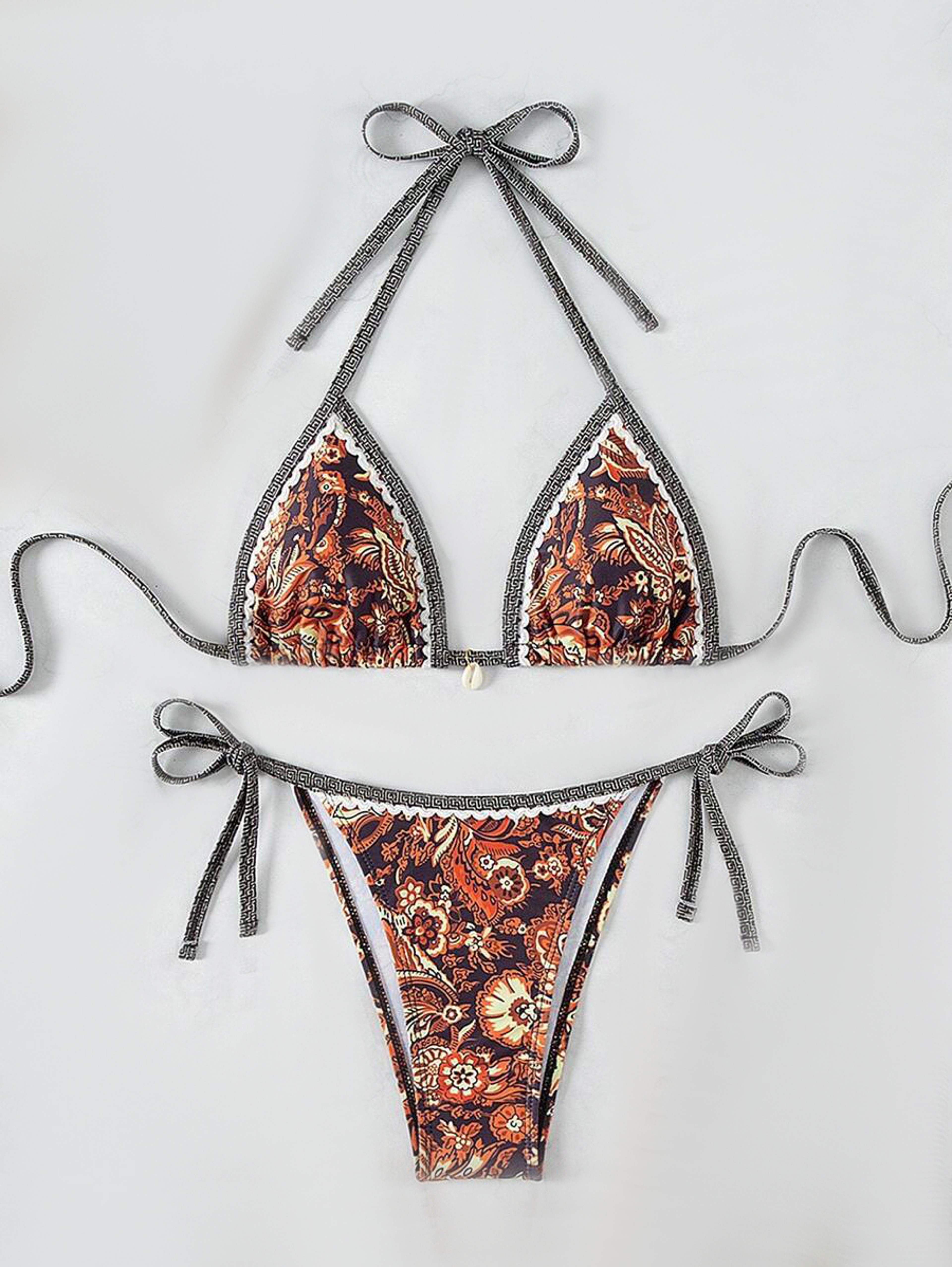 Halter Triangle Bikini for Women Summer Swimwear Set – view 9