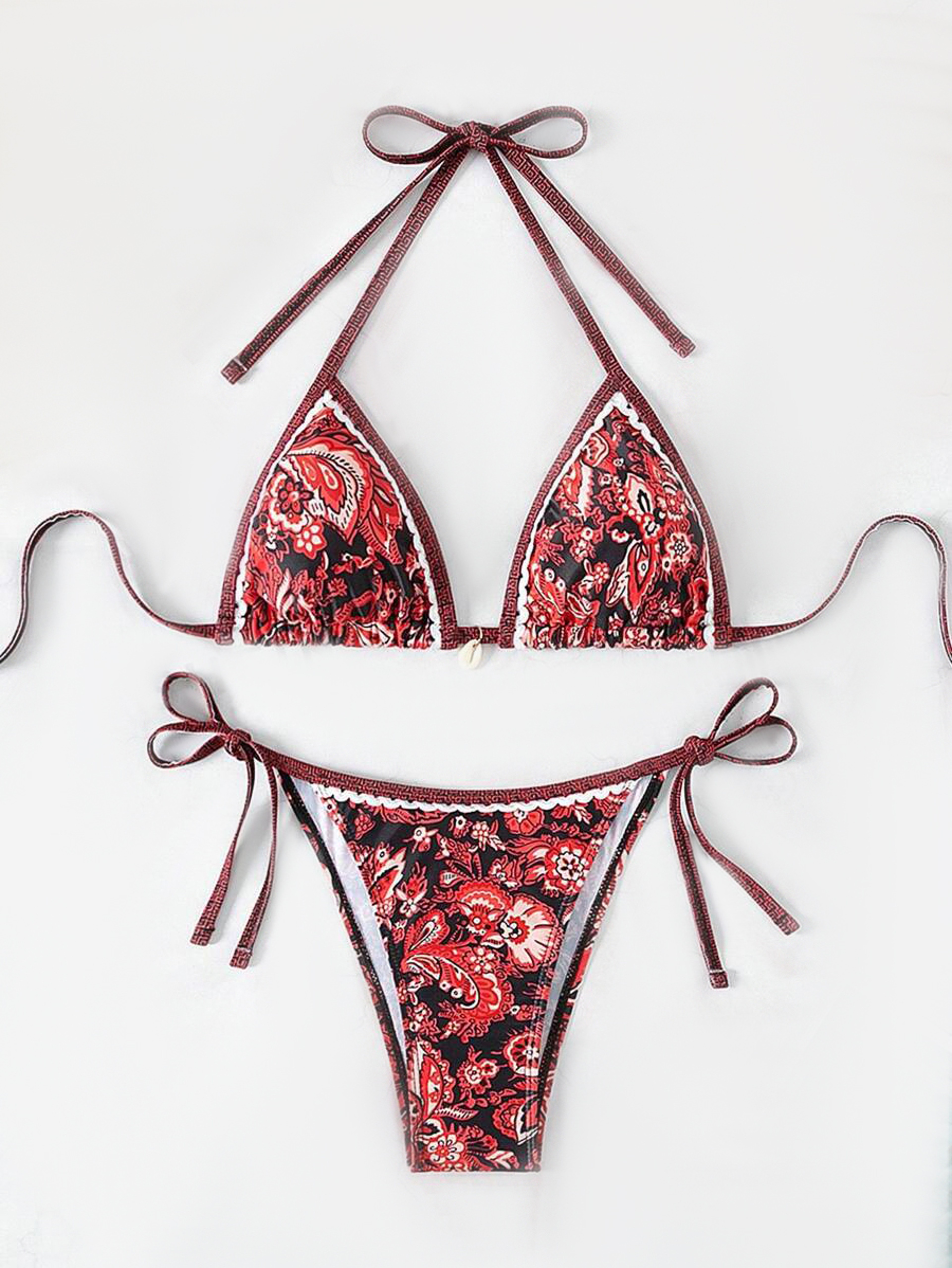 Halter Triangle Bikini for Women Summer Swimwear Set – view 11