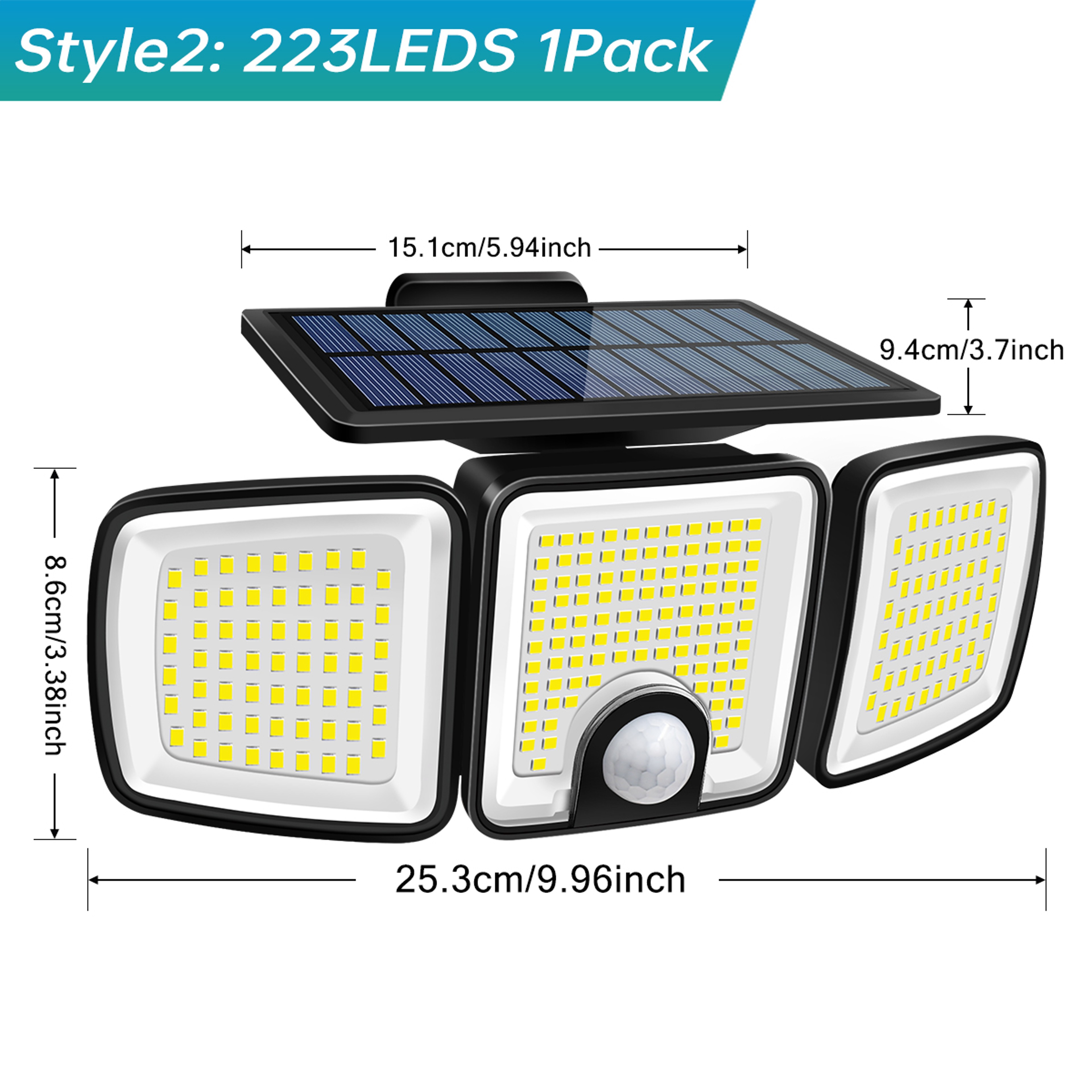 Solar Motion Sensor Light Outdoor Super Bright Waterproof Solar Security Light With Wide Angle Illu 7