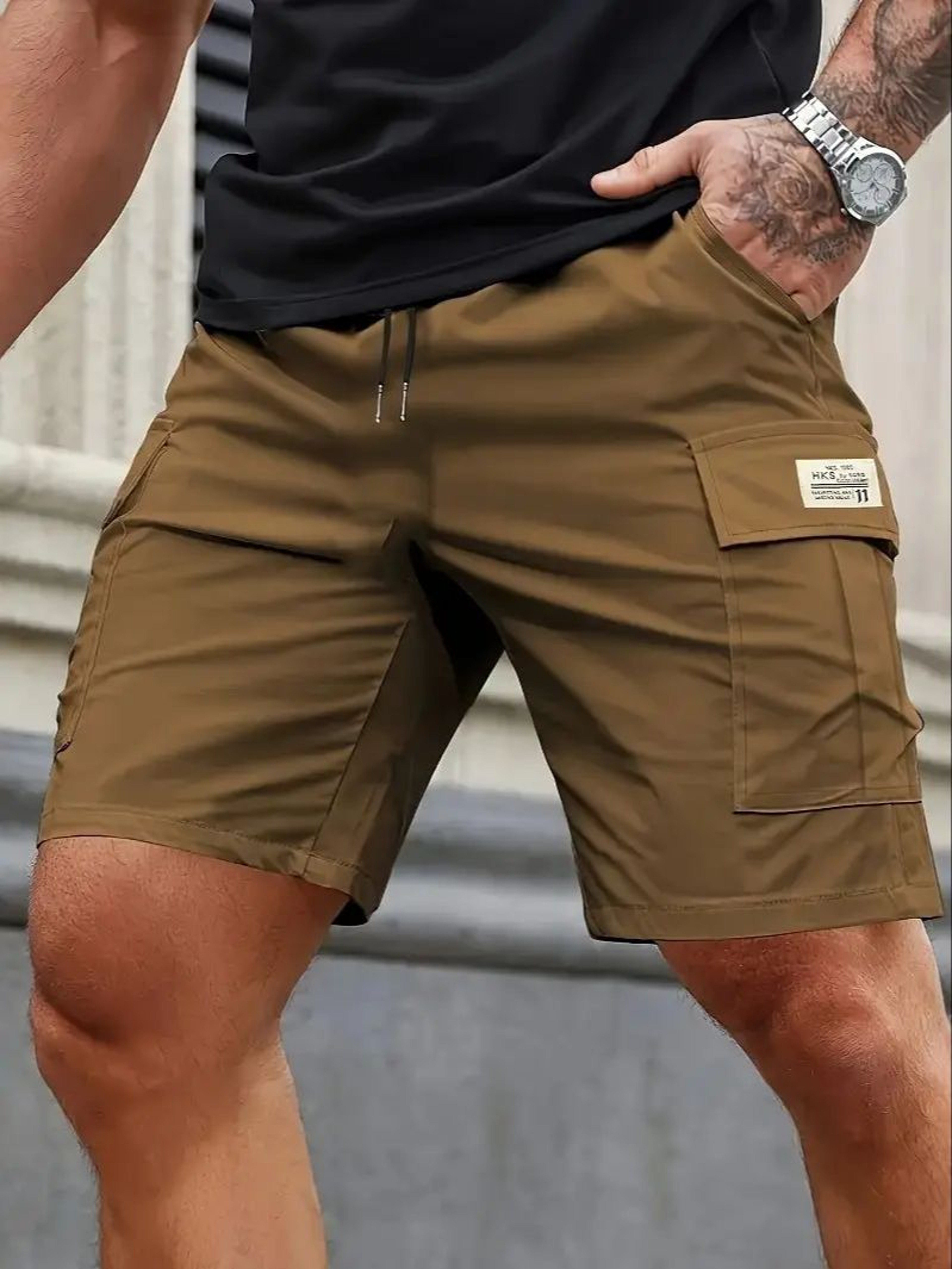 Men,s Cargo Shorts Lightweight Hiking Work Multi Pocket Comfortable Fit – view 7