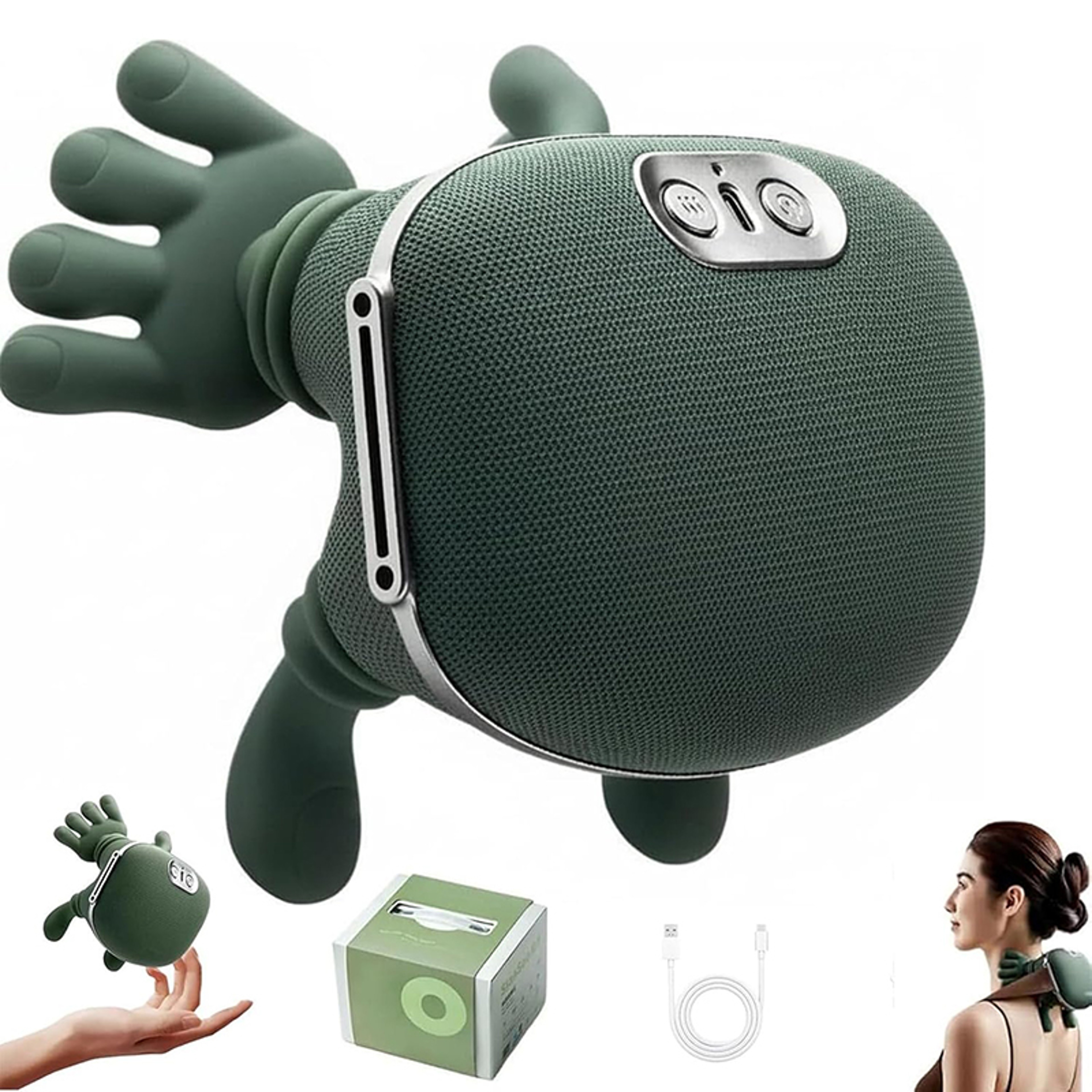 Bionic Neck Shoulder Massager with Heat Wireless Deep Tissue Shiatsu Massage Pillow – view 8