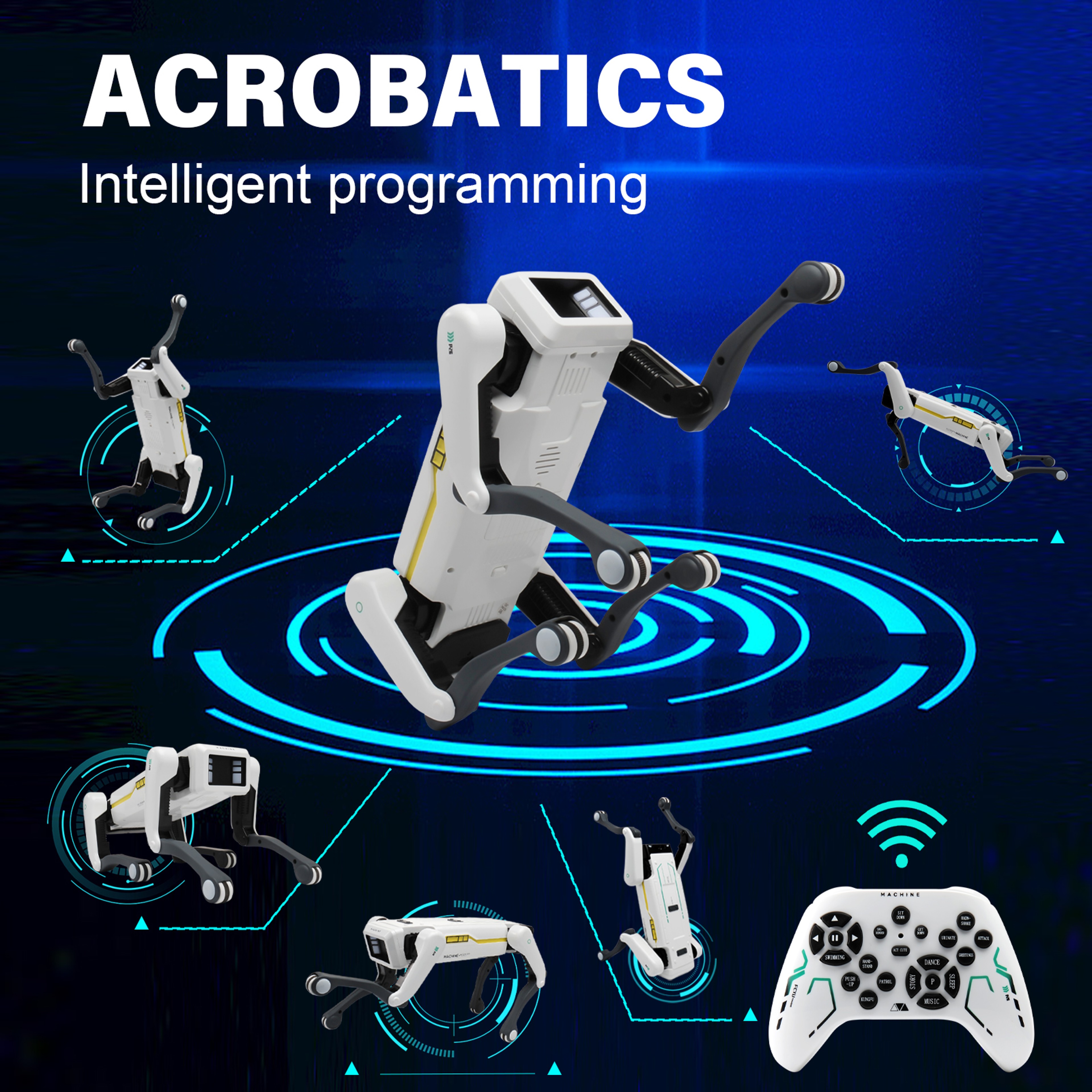 Smart AI Robot Dog Toy Interactive Programmable Voice Control Pet for Kids – view 3
