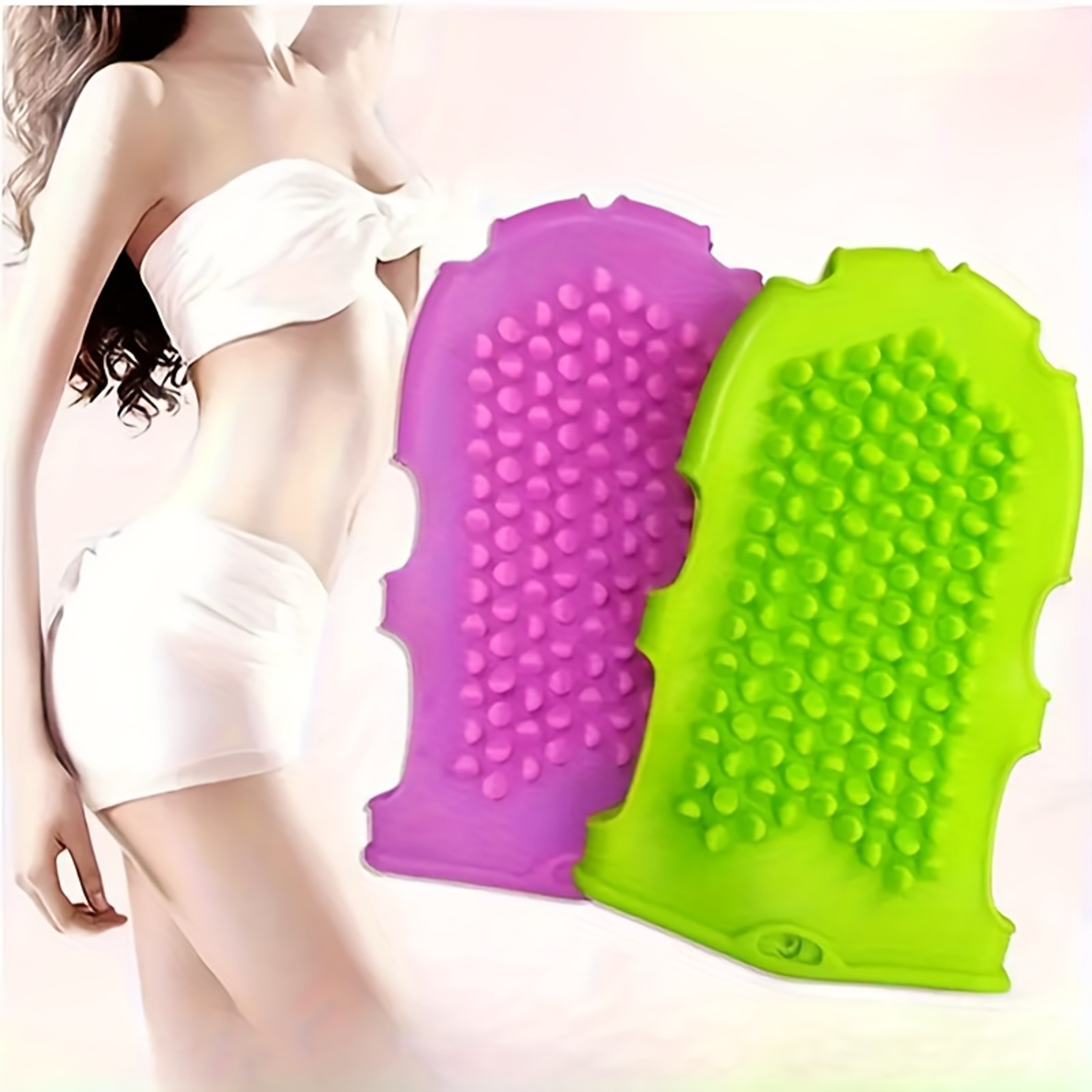 Silicone Body Scrub Glove Exfoliating Bath Brush For Smooth Skin 3