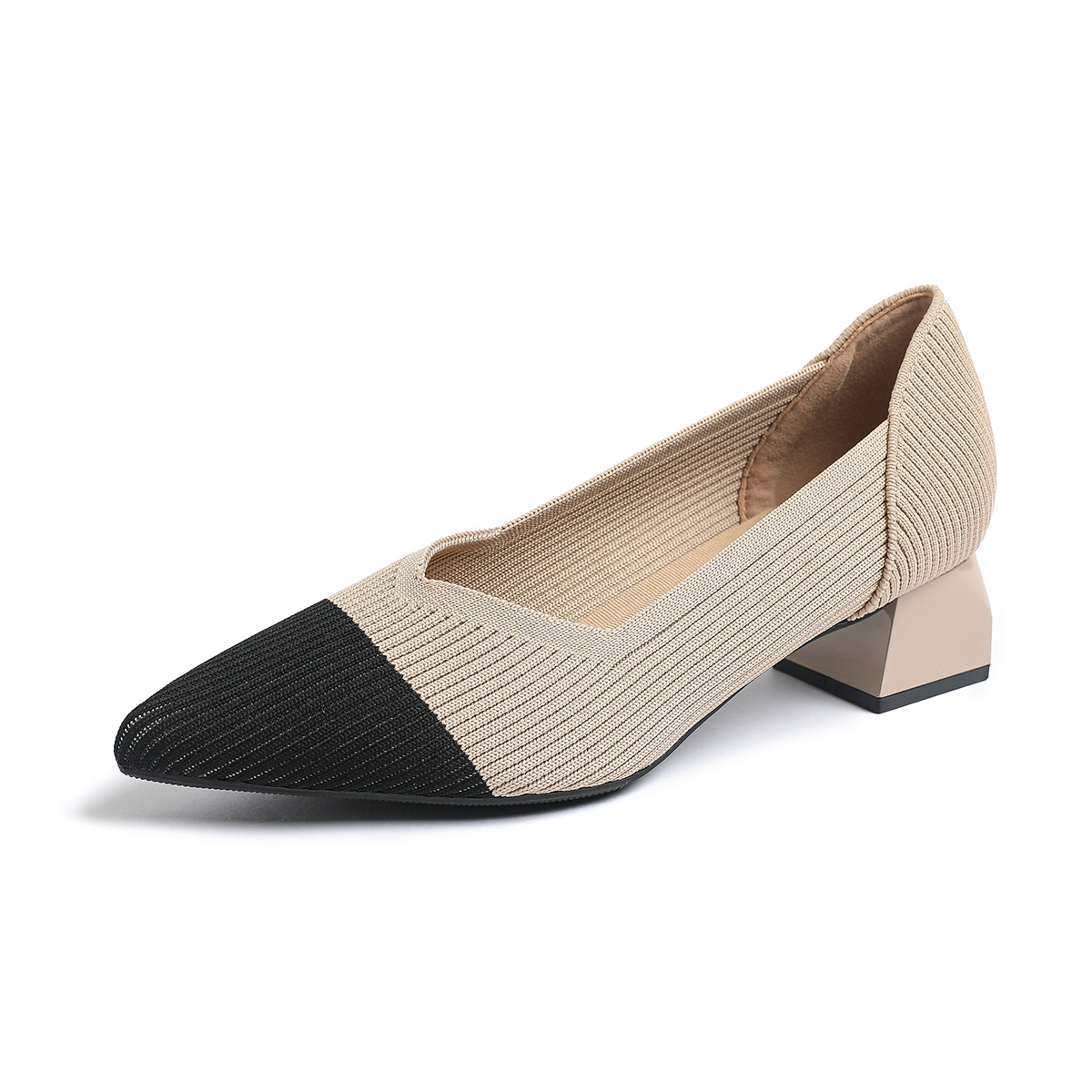 Breathable Knitted Pointed High Heel Shoes for Women Comfortable Anti Slip Sole – view 7