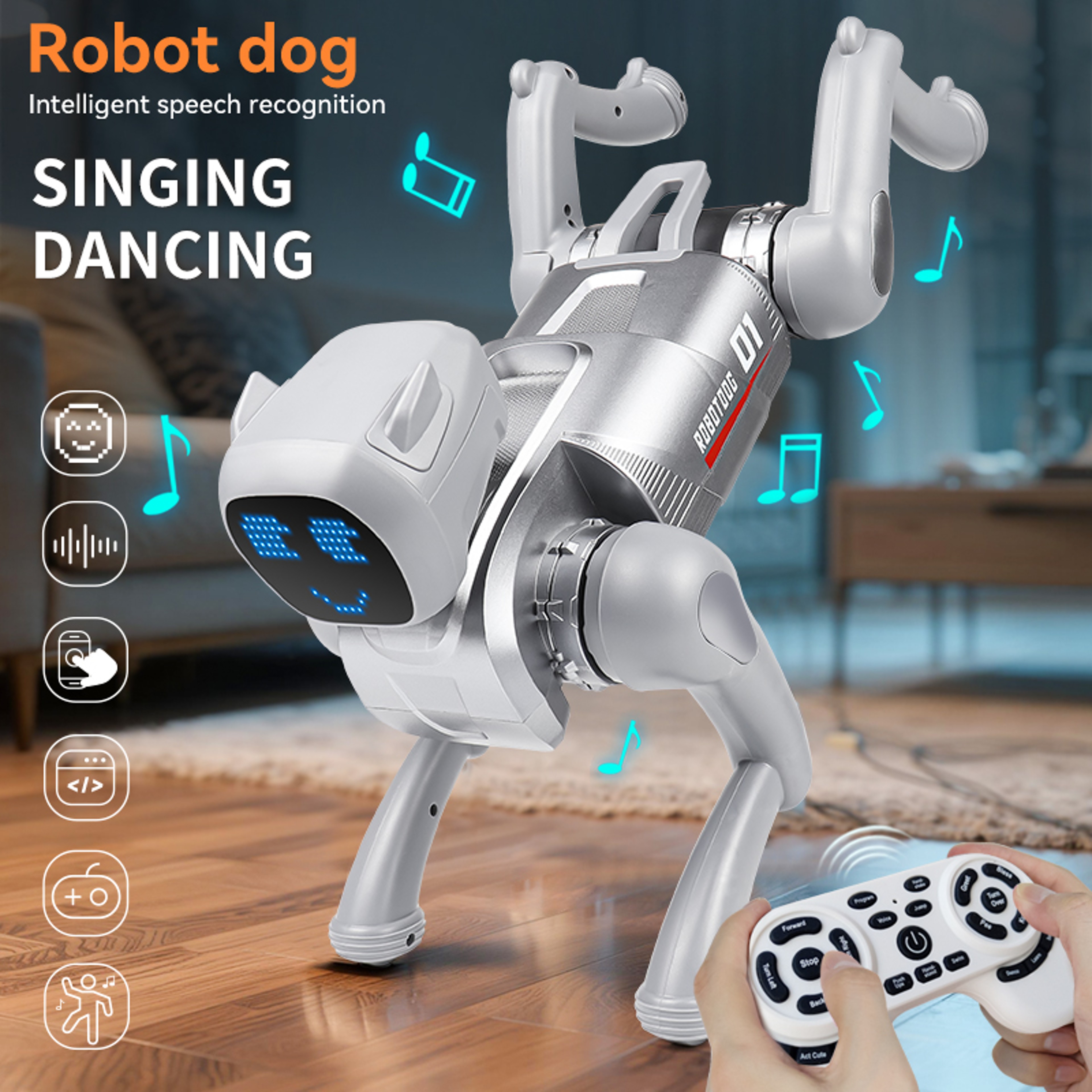 AI Smart Robot Dog Toy with Voice Control Programmable Interactive RC Puppy for Kids – view 6
