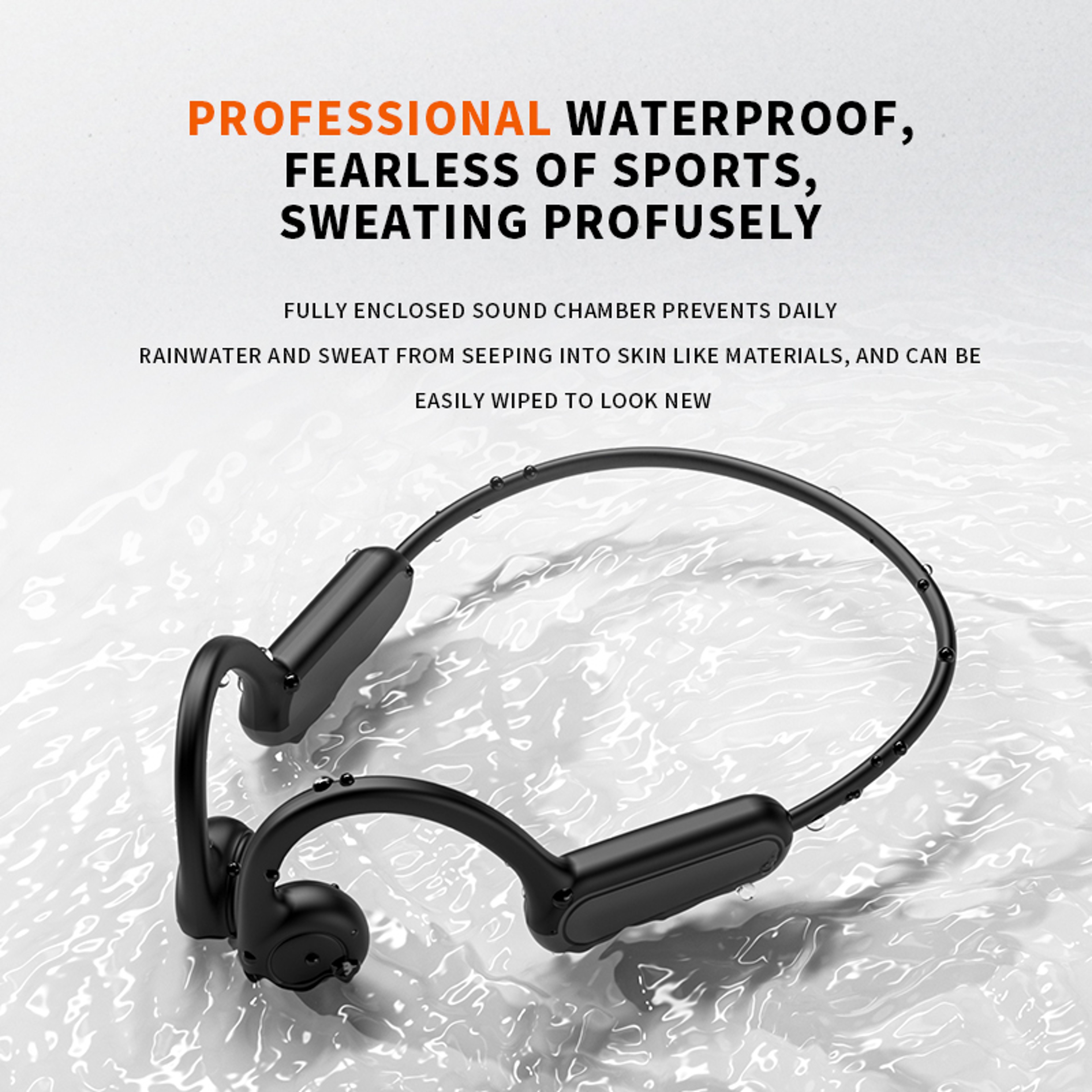 Premium B8 Bone Conduction Headphones Bluetooth 53 Wireless Earphones Waterproof Sports Headset 2