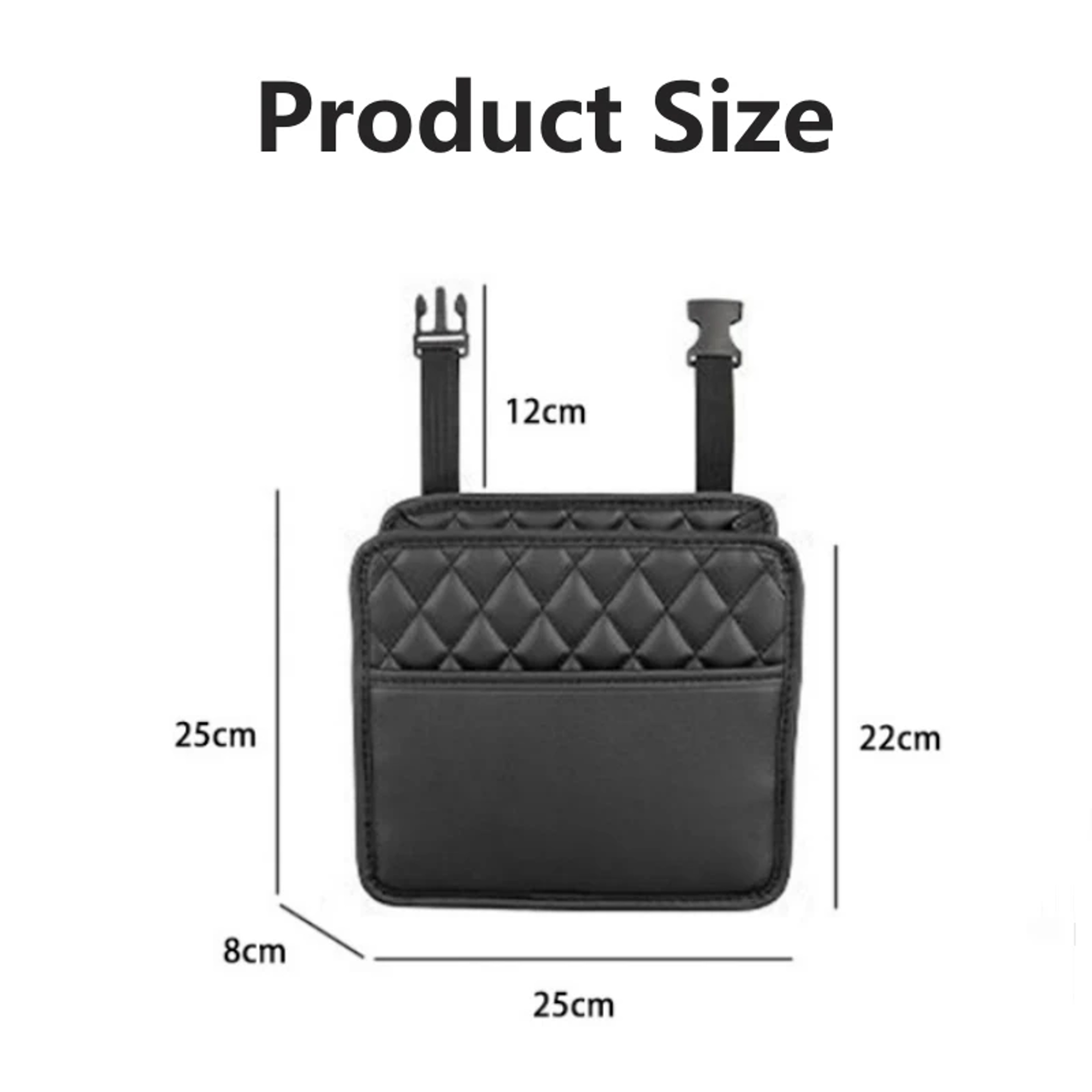 Large Capacity Leather Car Seat Organizer With Trash Bin Waterproof Car Backseat Storage Pocket 4