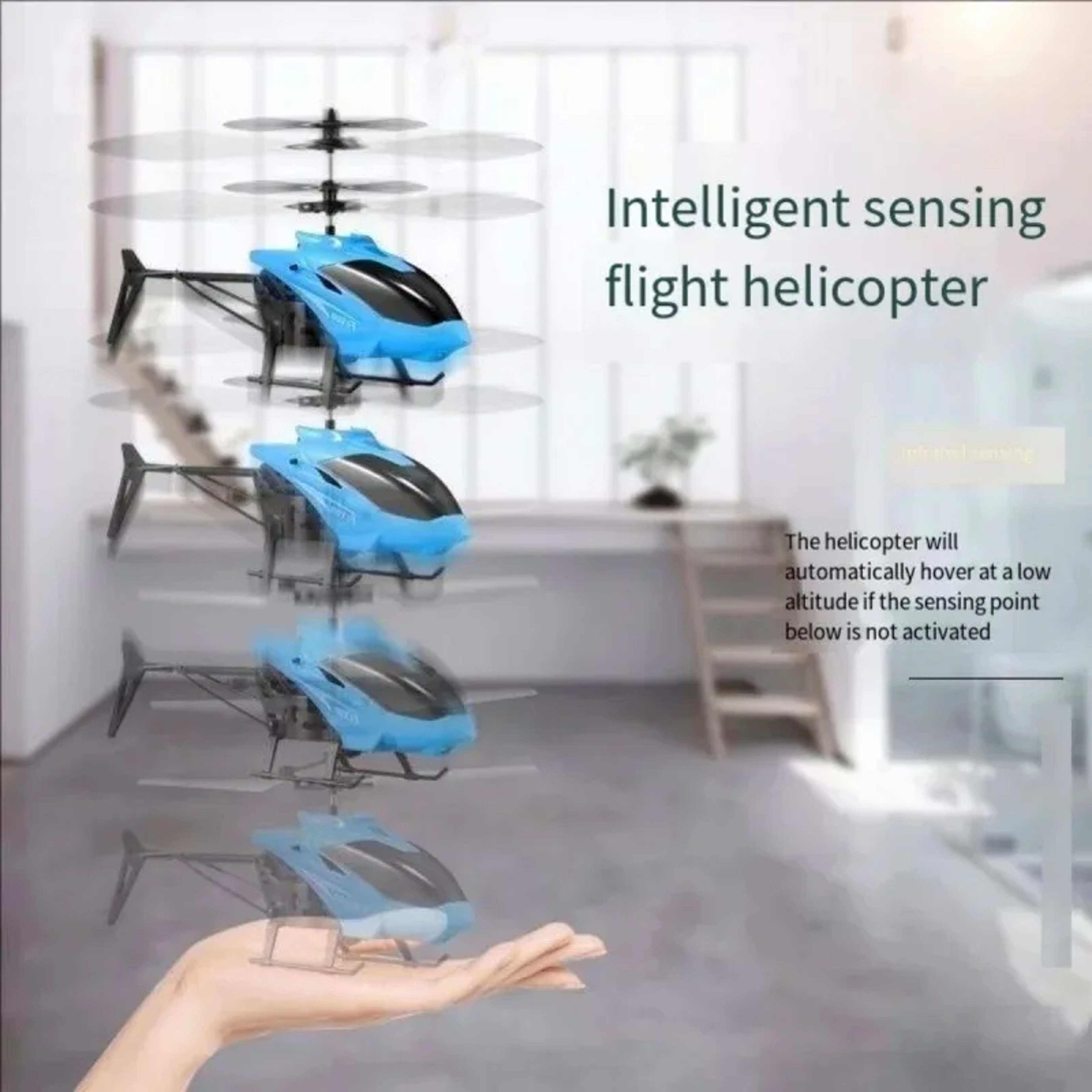 Smart Induction Helicopter Toy Rechargeable Remote Control Helicopter Flying Toy for Kids – view 2