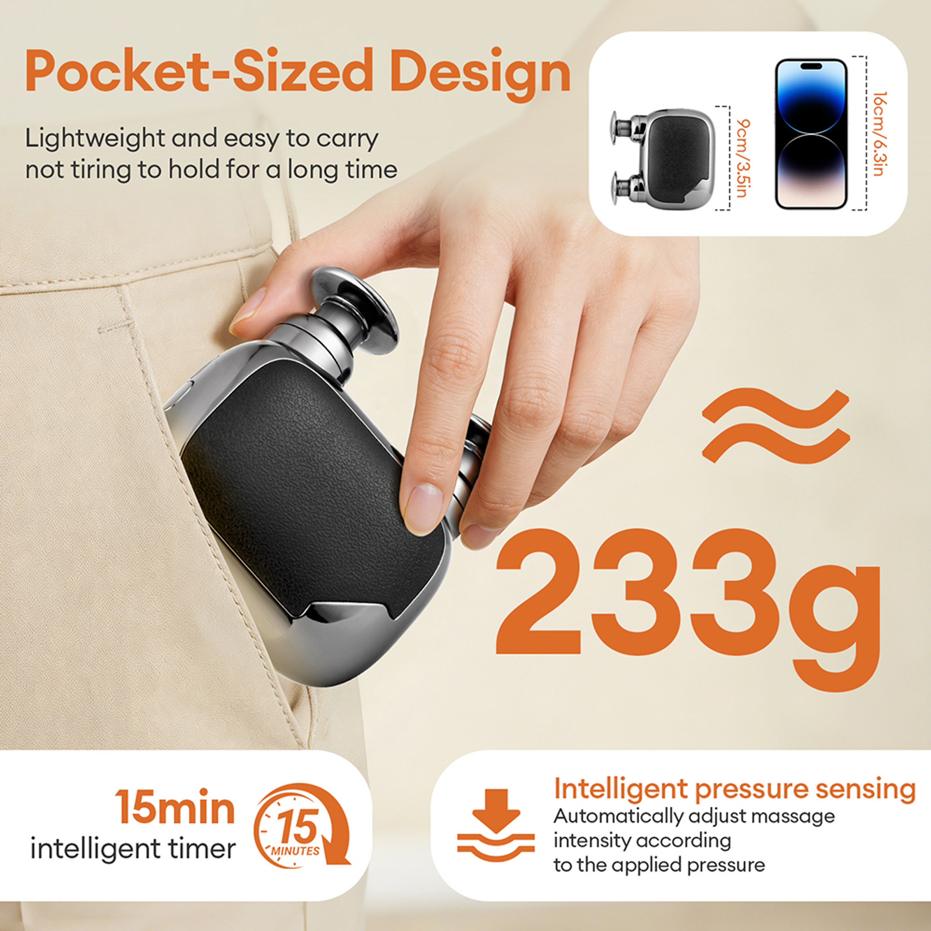 Mini Massage Gun Portable Deep Tissue Muscle Massager for Recovery and Relaxation – view 6