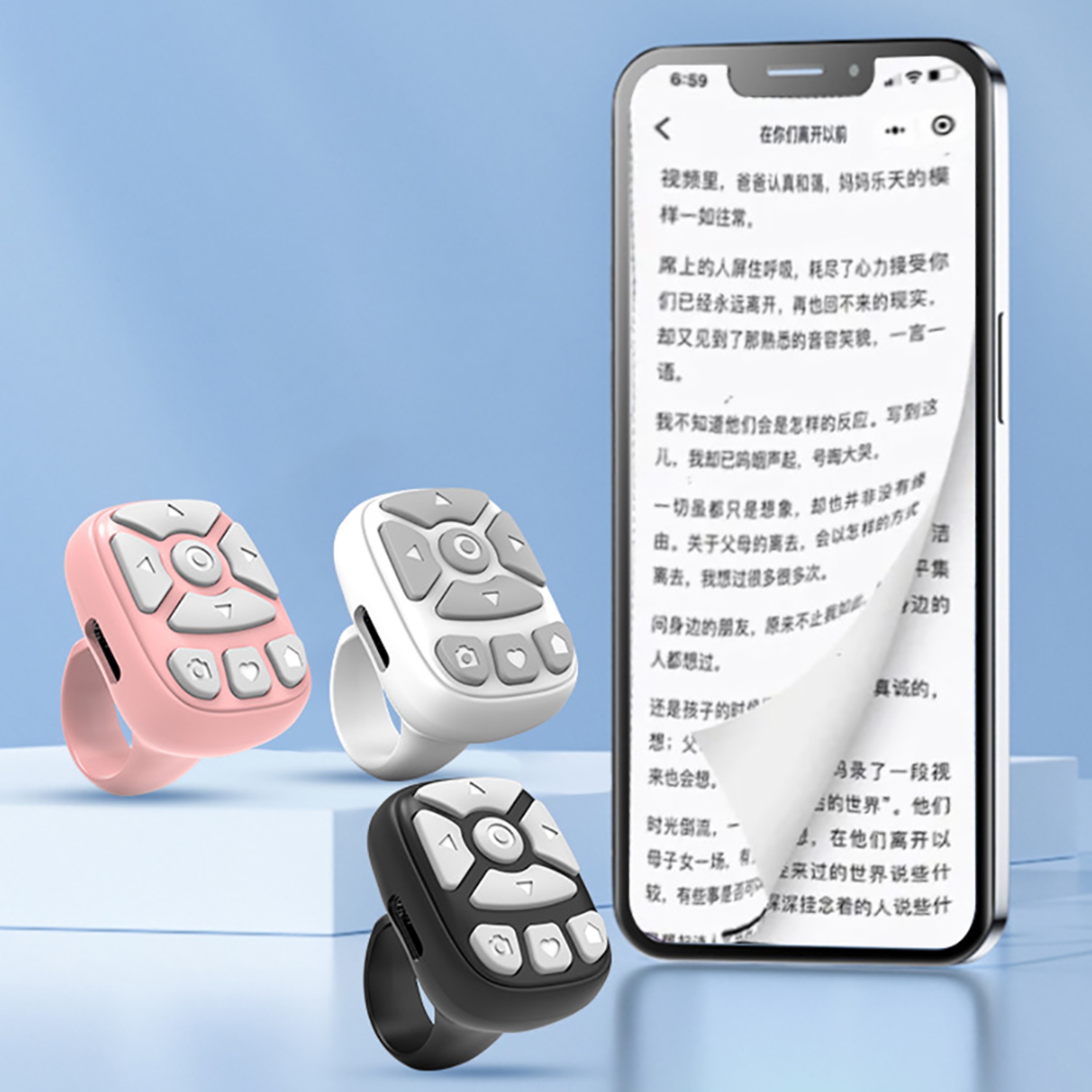 Bluetooth TikTok Scrolling Ring Wireless Phone Remote and Selfie Camera Shutter – view 4