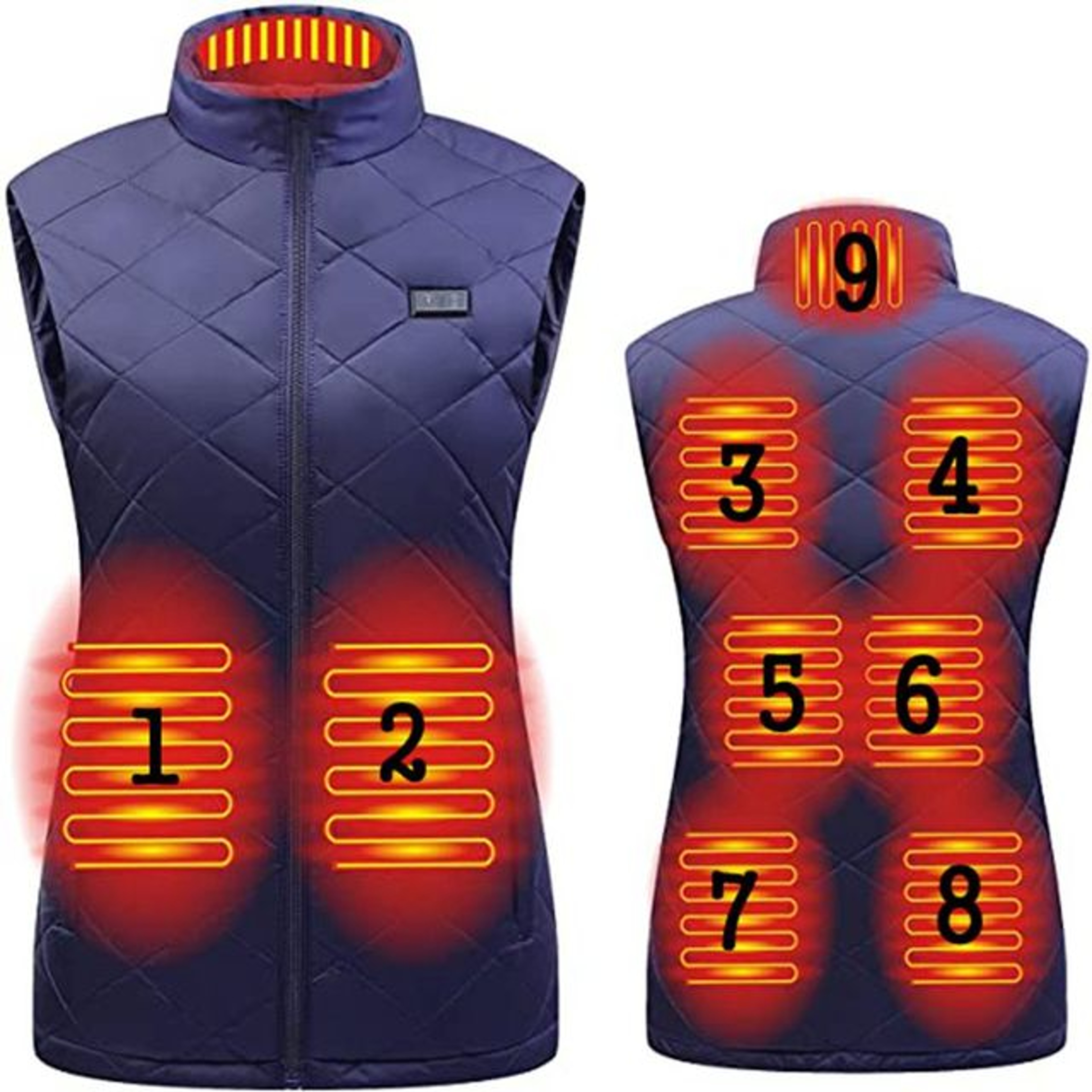 Womens USB Heated Vest With Infrared Heating And Pockets 7