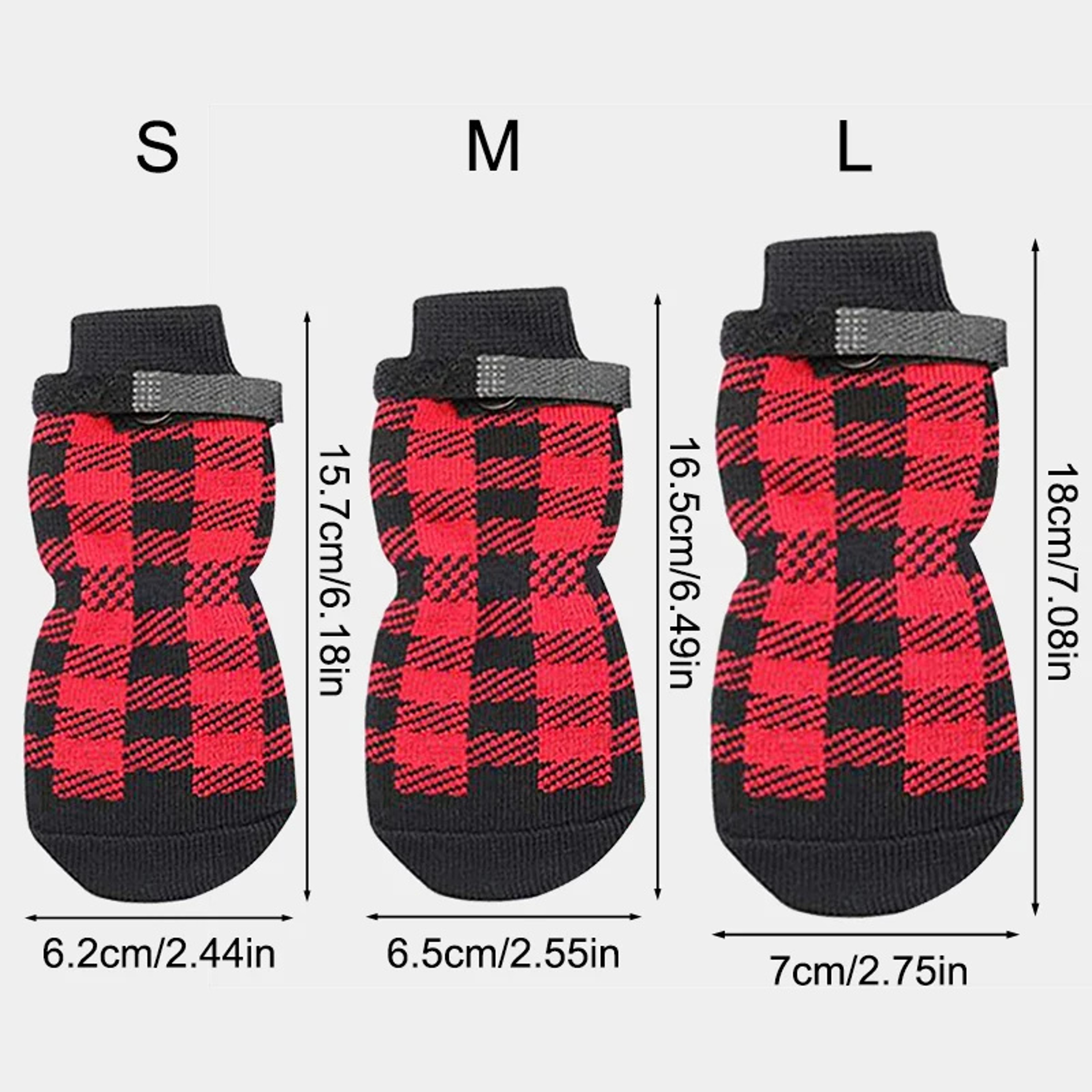 4PCS Double Side Anti Slip Dog Socks 2