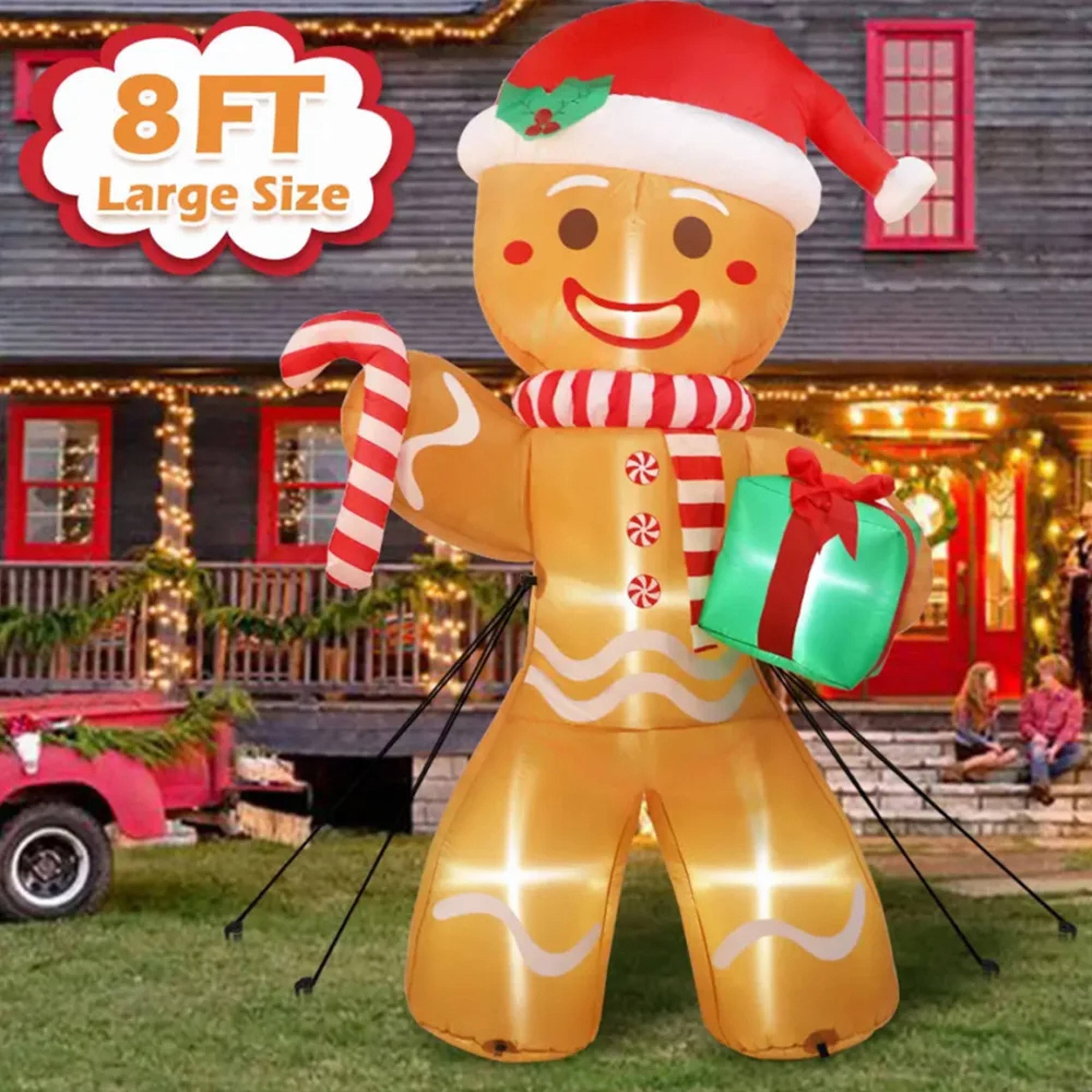 8FT24M Christmas Inflatables Gingerbread Man 1