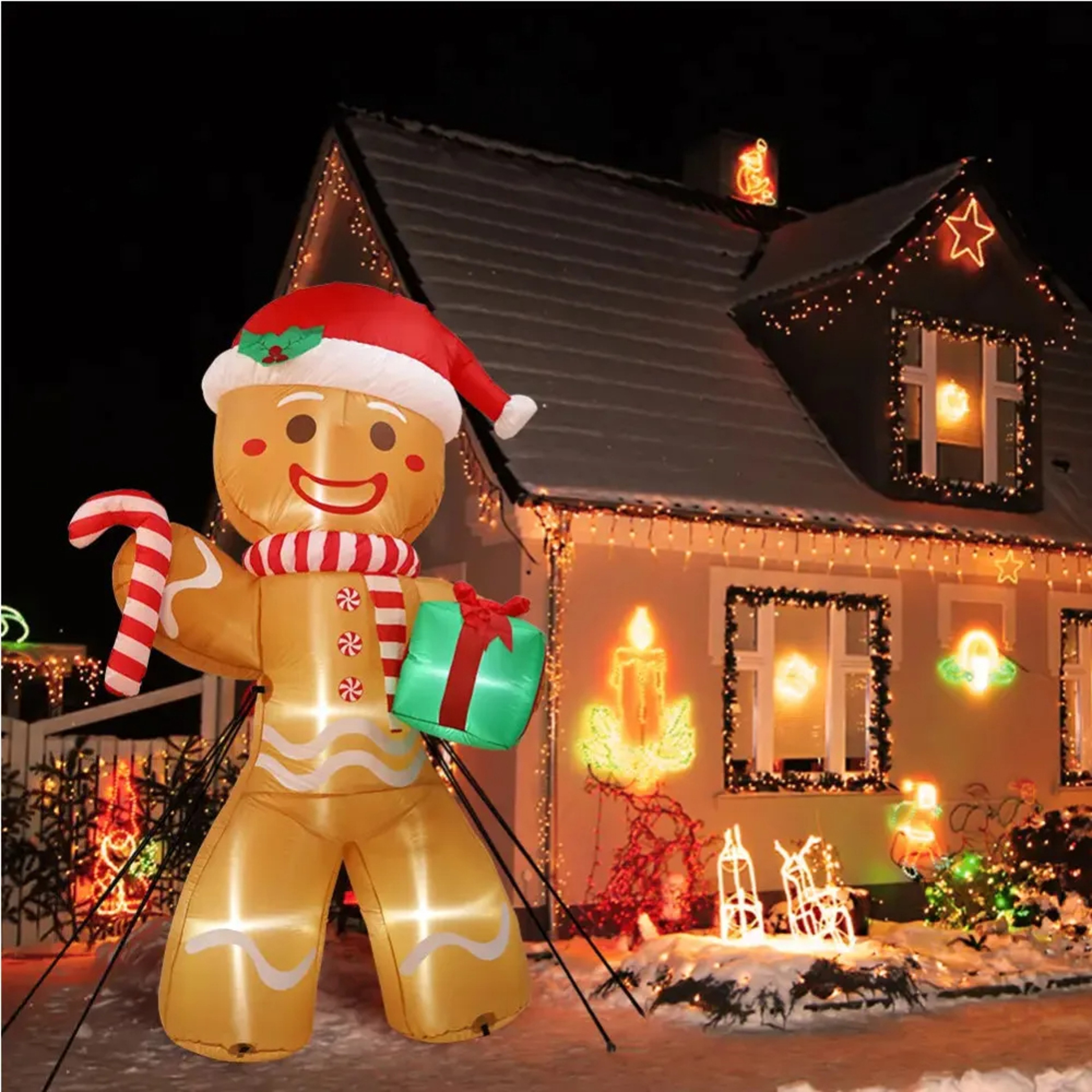 8FT24M Christmas Inflatables Gingerbread Man