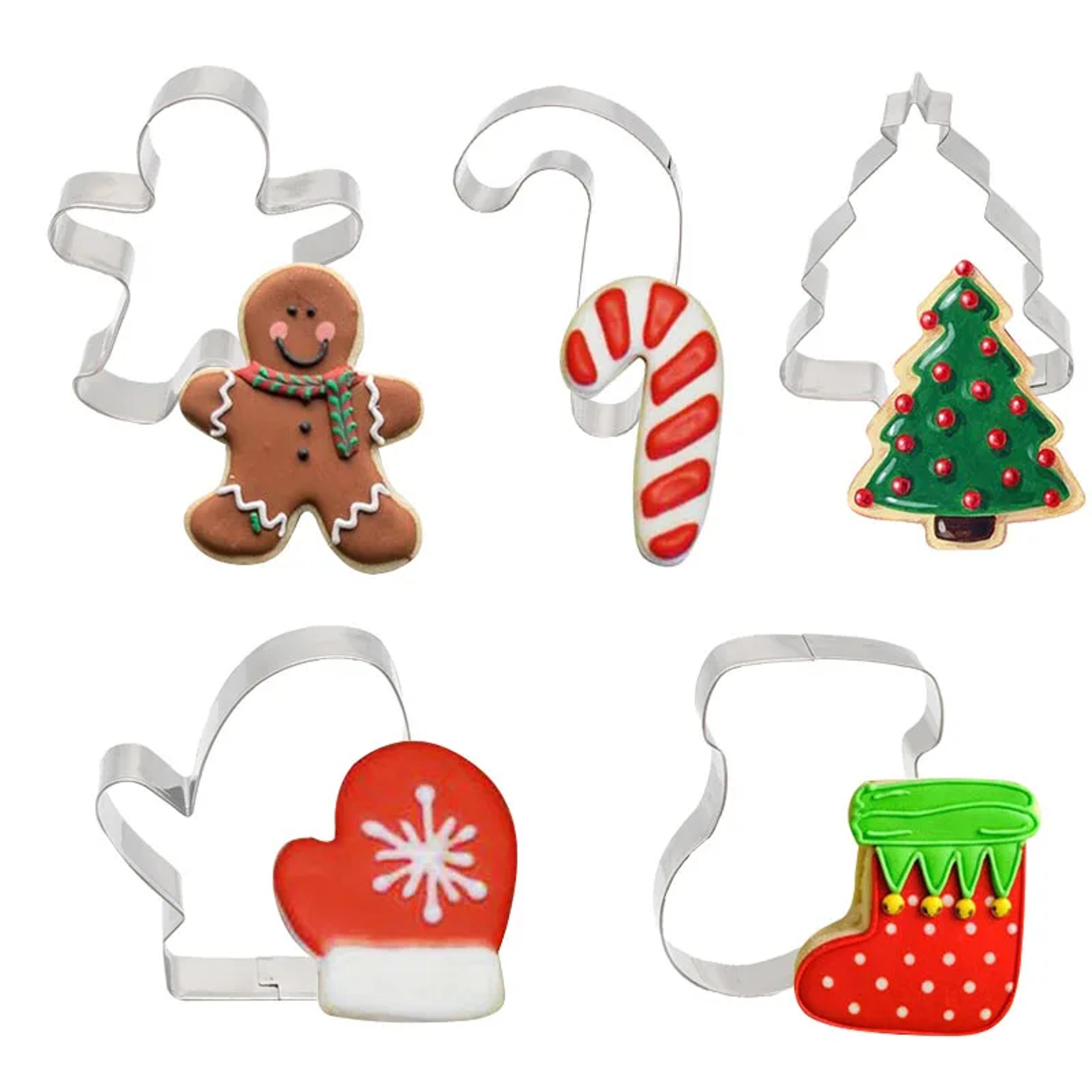 5Pcs Christmas Cookie Cutter Set style 1