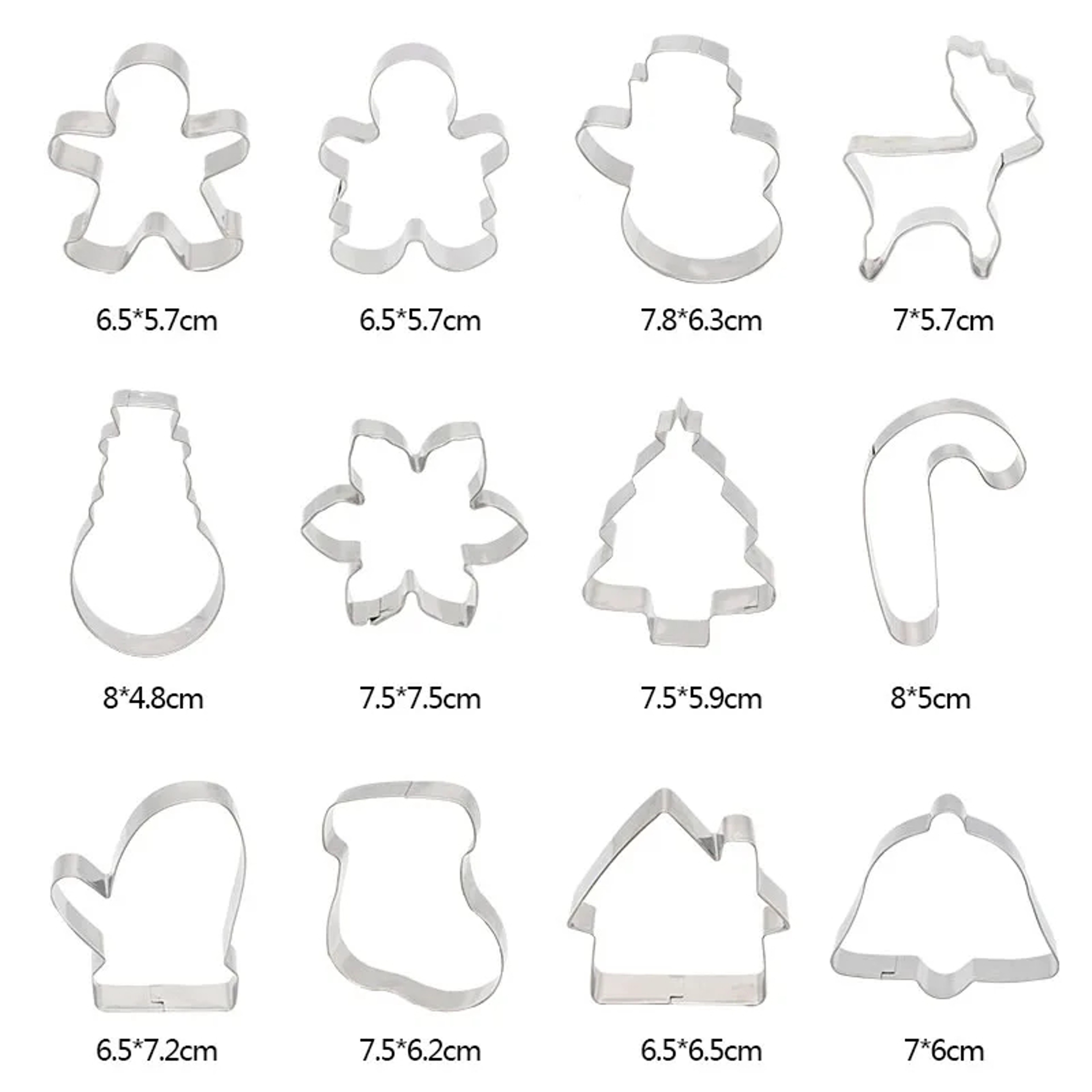 5Pcs Christmas Cookie Cutter Set 8