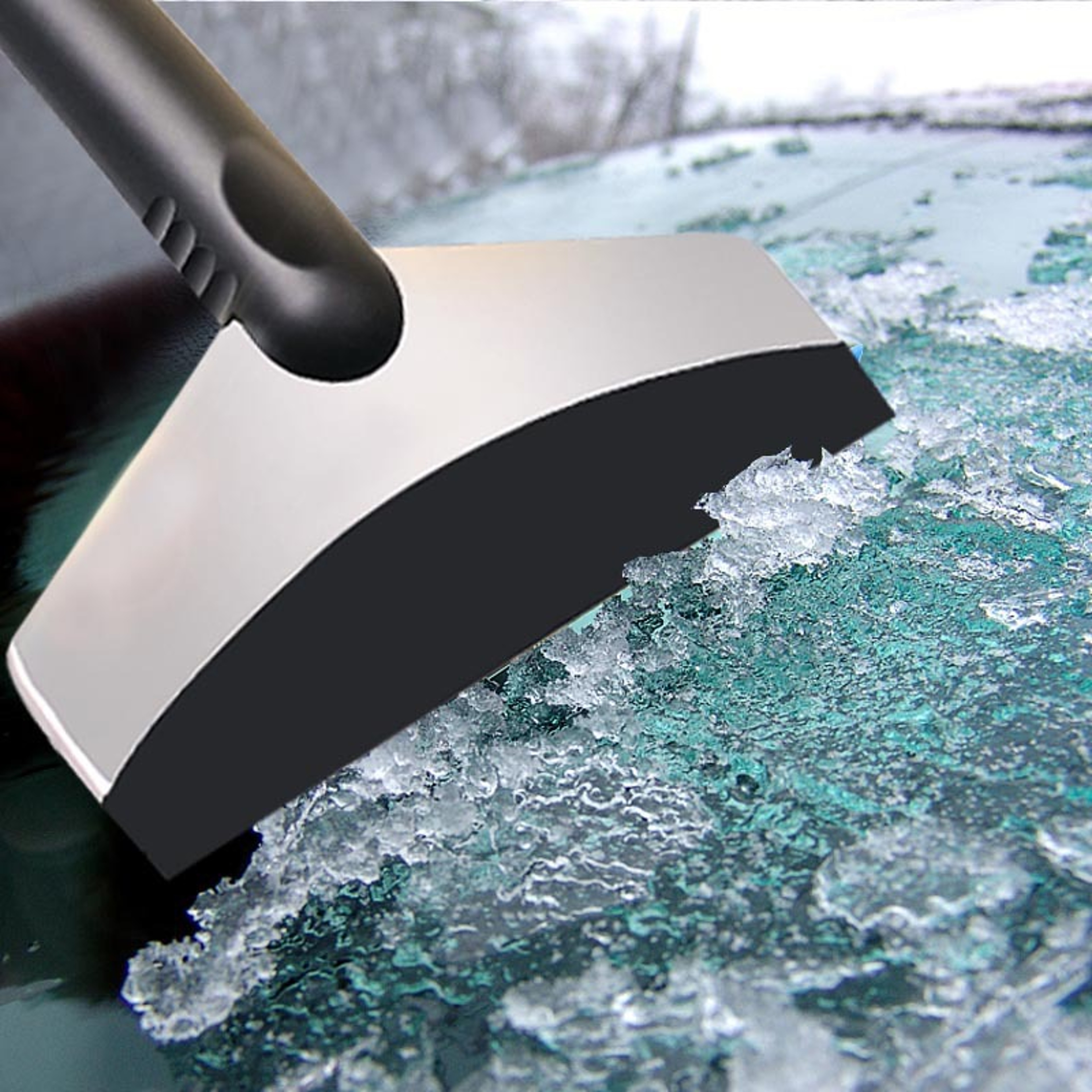 Durable Windshield Snow Shovel Ice Scraper  Ash Removal Tool for Car Windows Silicone Wiper Cleaner
