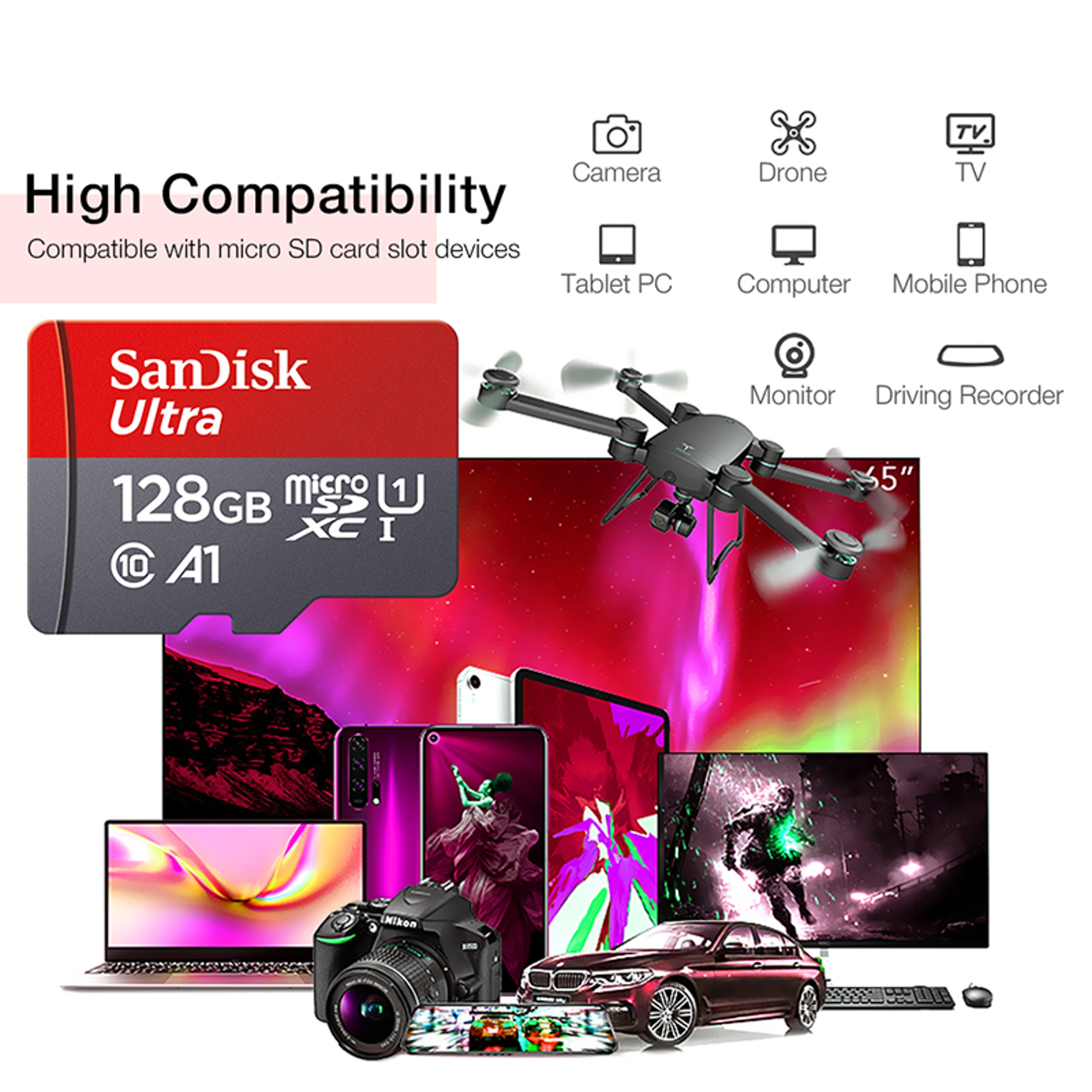 High-Speed Micro SD Card Class 10 Memory Card with Micro SD Storage for Phones, Cameras & Mores – view 3