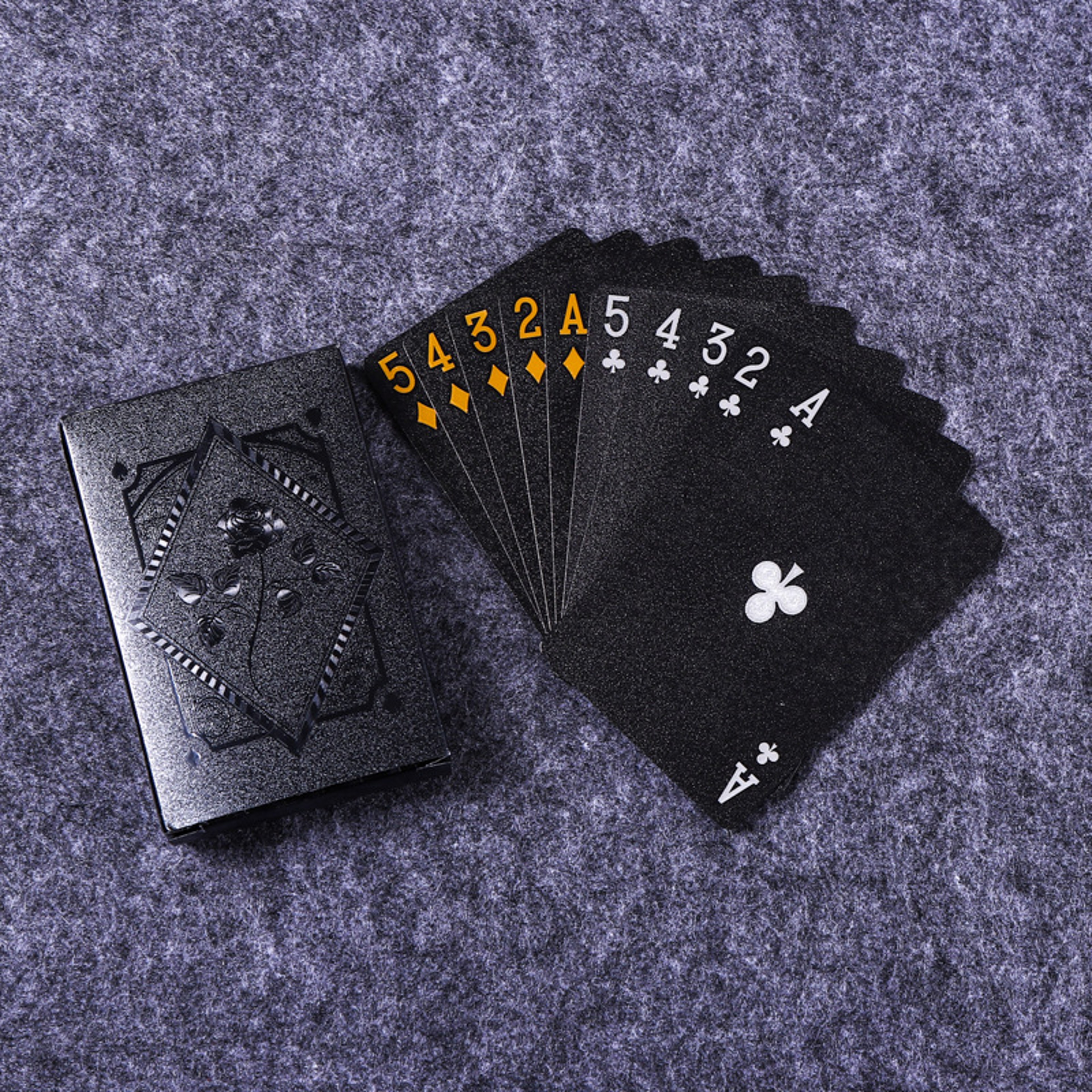 Premium Black Gold Playing Cards Waterproof Poker Deck For Magic  Board Games 0