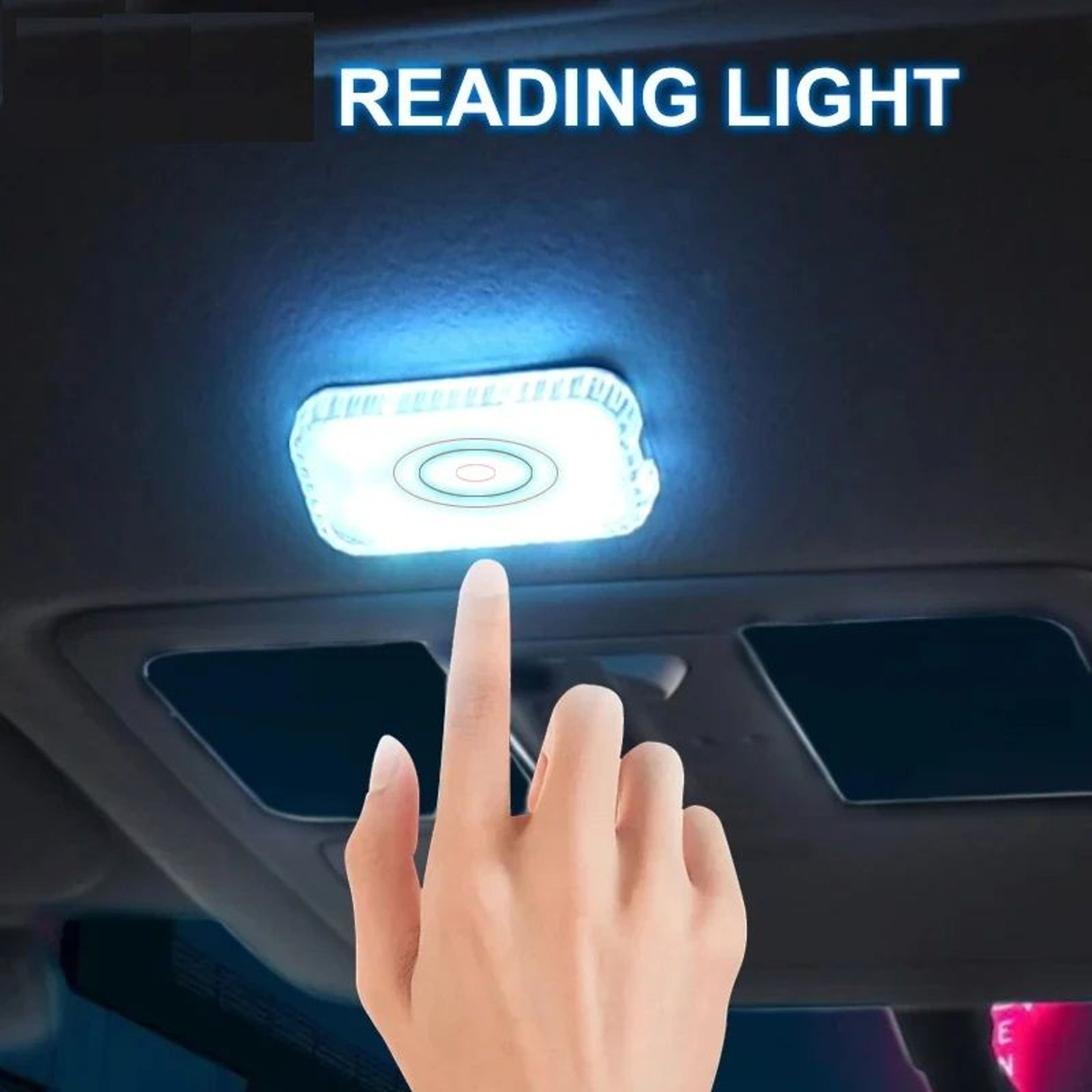 Wireless LED Touch Light For Car Interior  Mini Reading Lamp For Roof Door Footwell  Trunk 0
