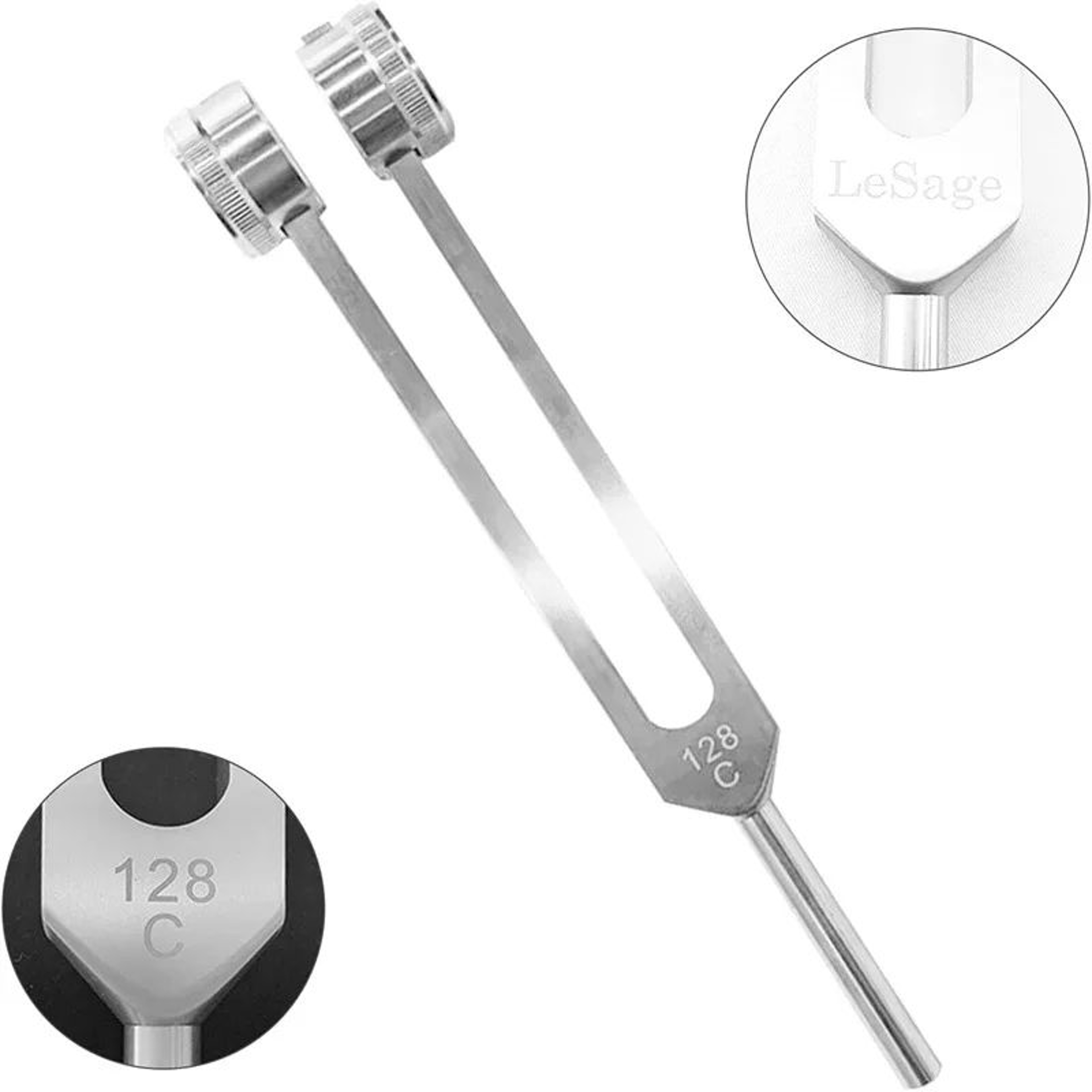 128 Hz Weighted Tuning Fork Set For Sound Therapy Healing Stress Relief BioAcoustic Tuning Fork For 3
