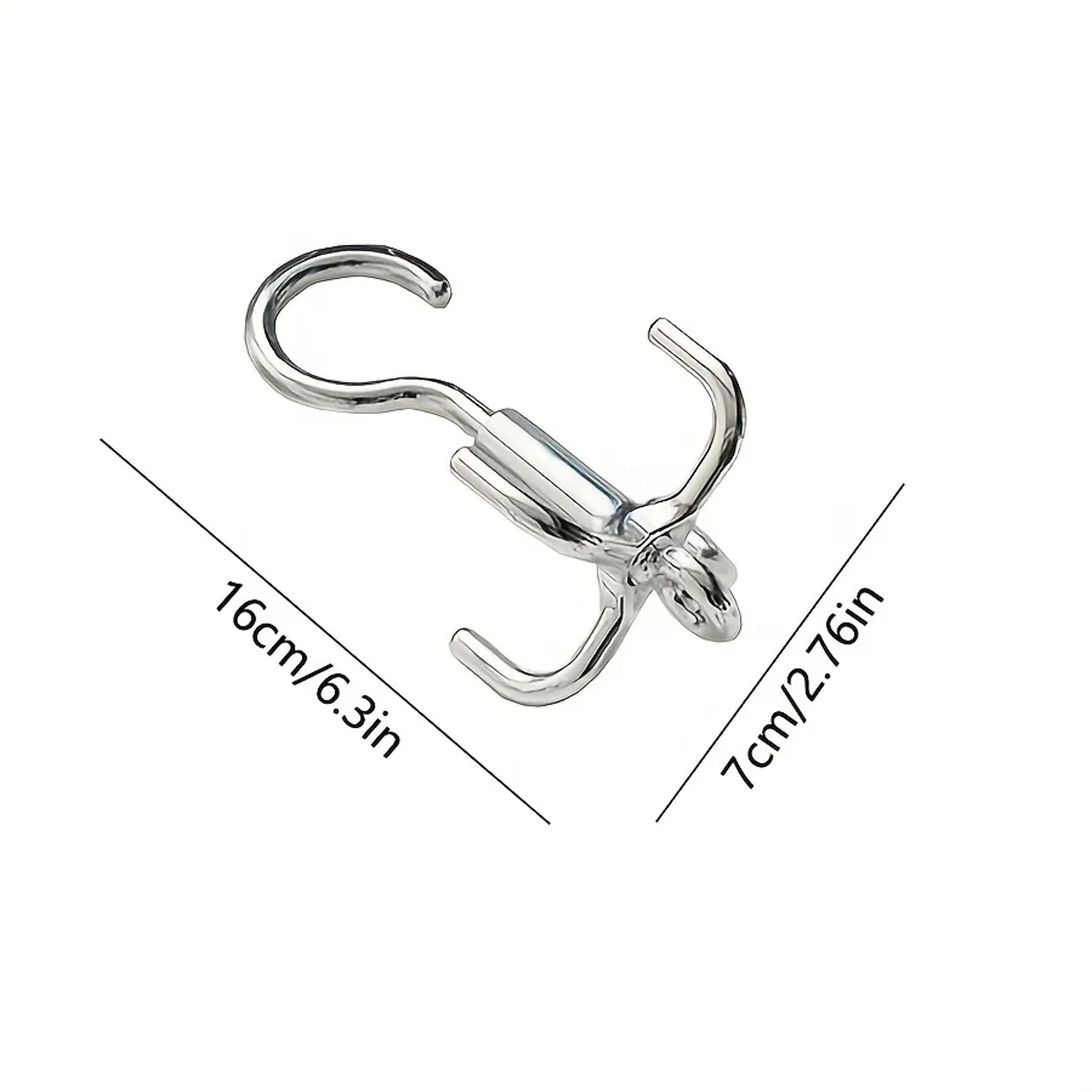 360° Rotating Clothes Hook Organizer Closet Space Saver Hanger & Belt and Scarf Hangers – view 6