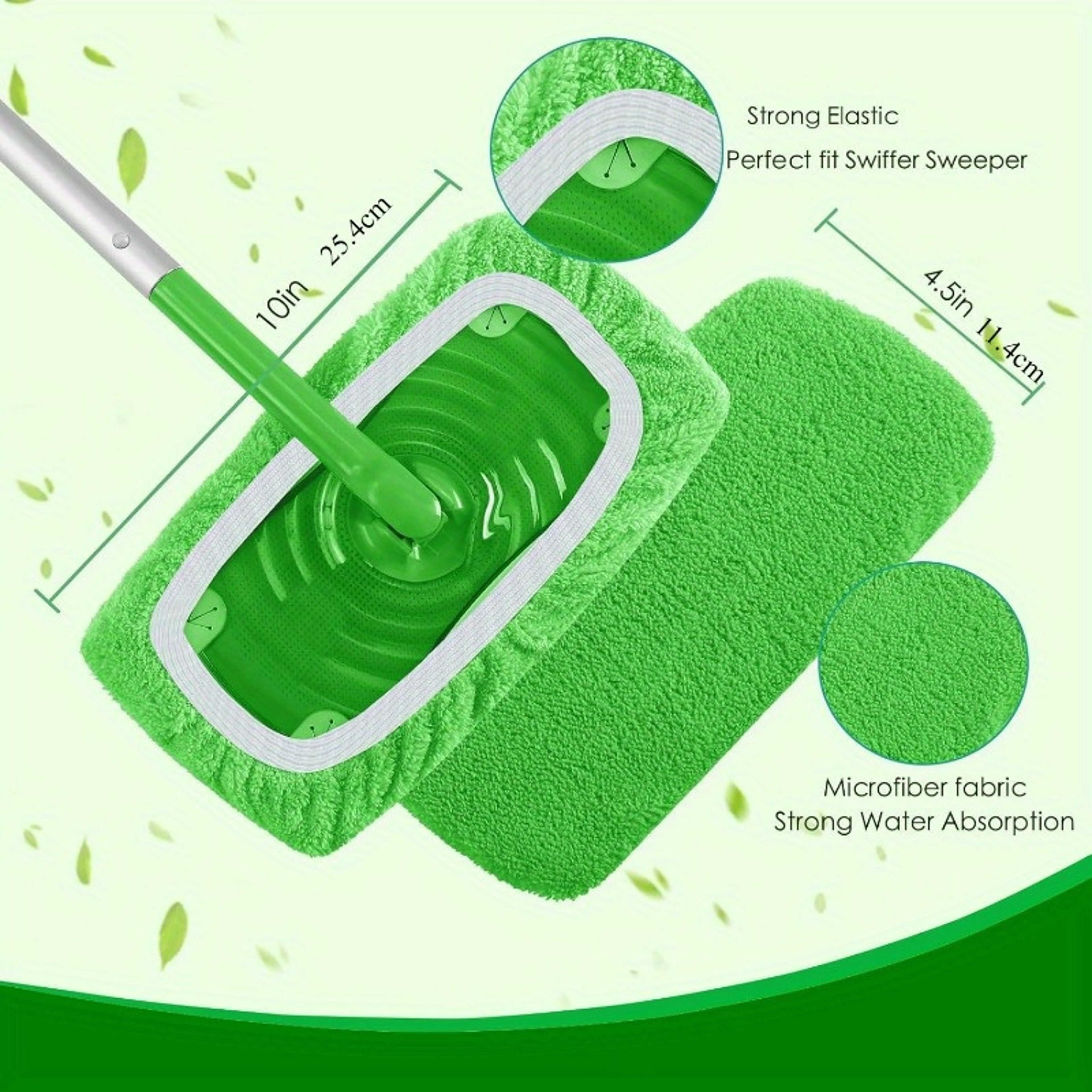 Ultra Absorbent Reusable Microfiber Mop Pads Set for Standard Mops – view 3