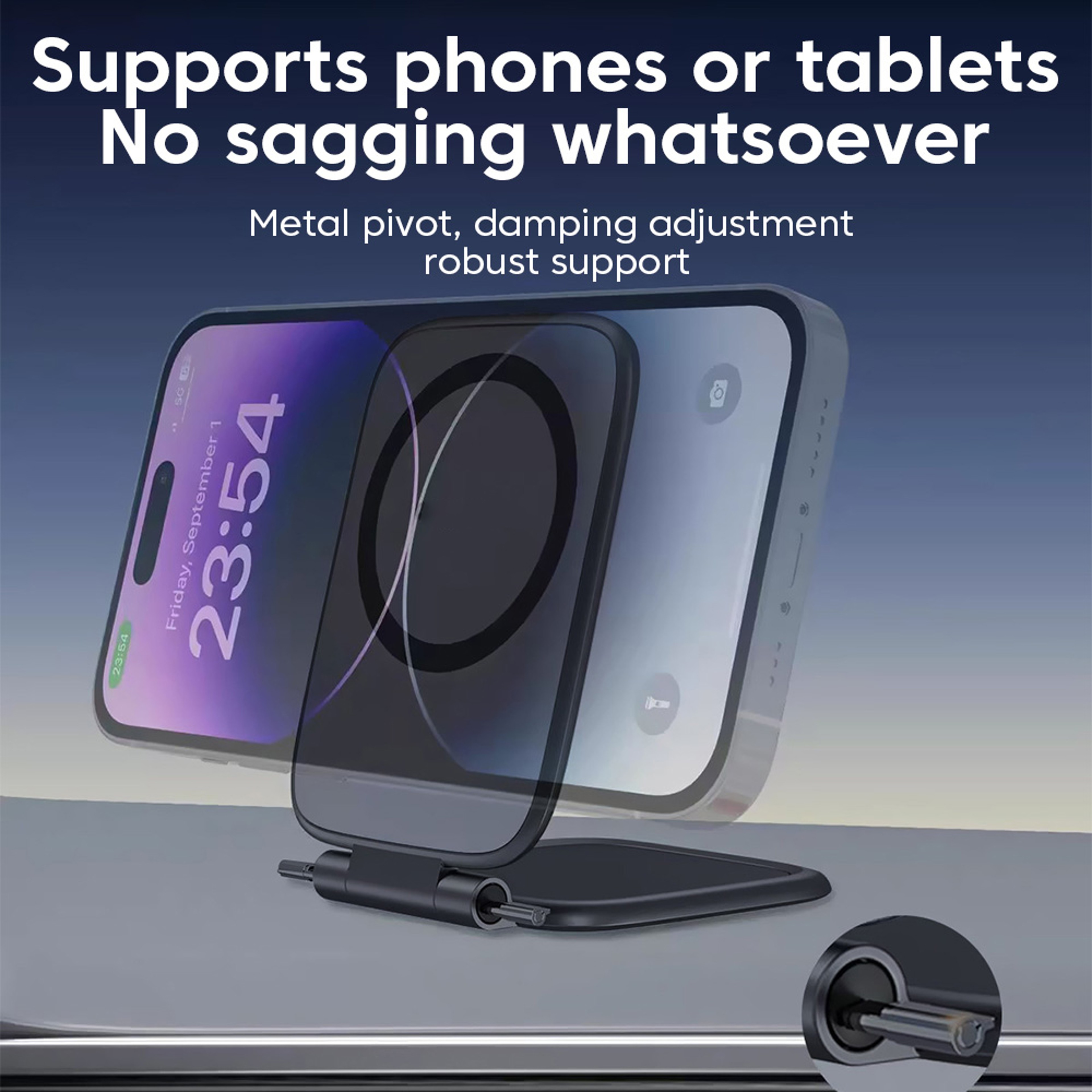 MagFold Ultra Slim Magnetic Car Phone Mount For Dashboard  Navigation 3