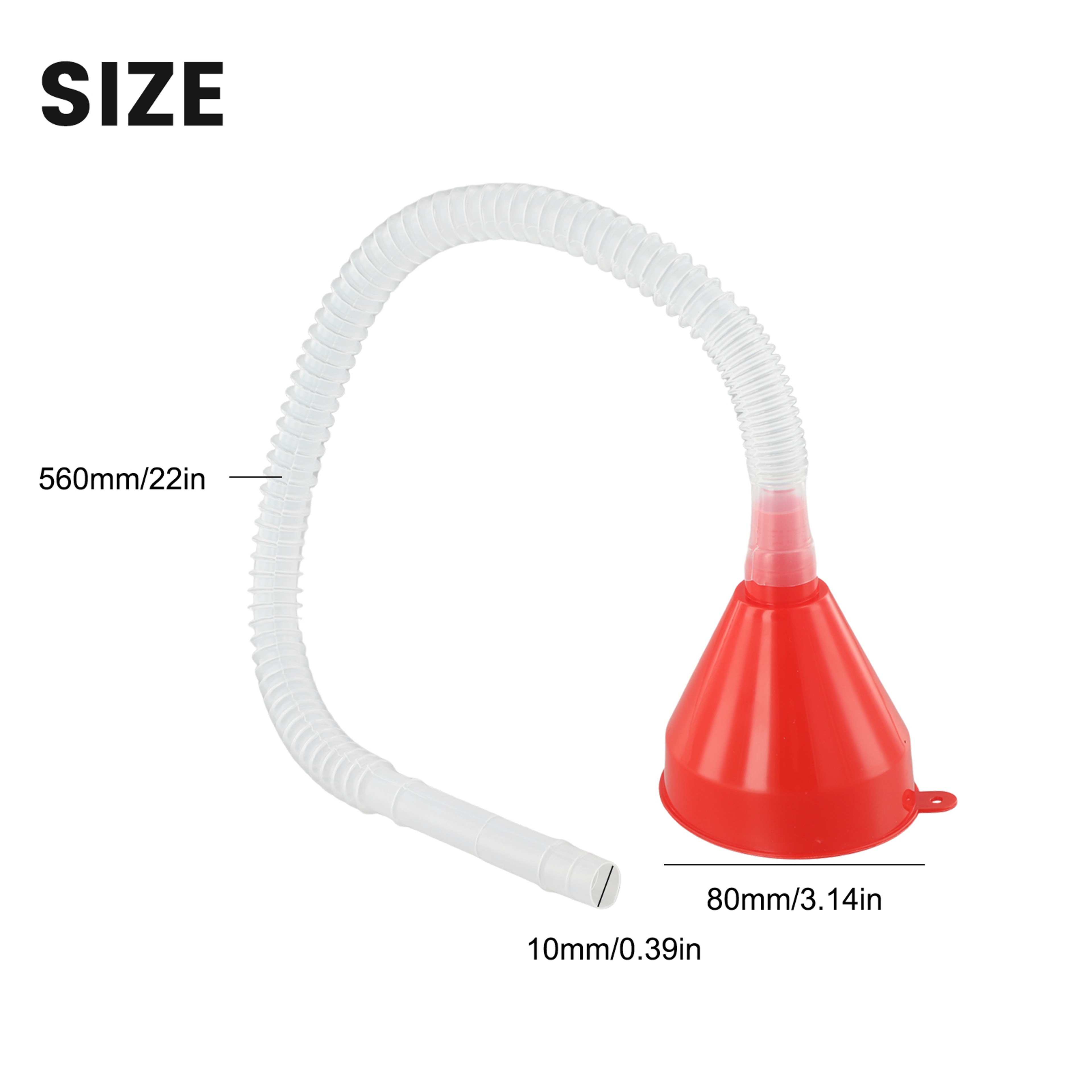 Telescopic Car Fuel Funnel With Detachable Hose For Oil Gasoline  Engine Refills 5