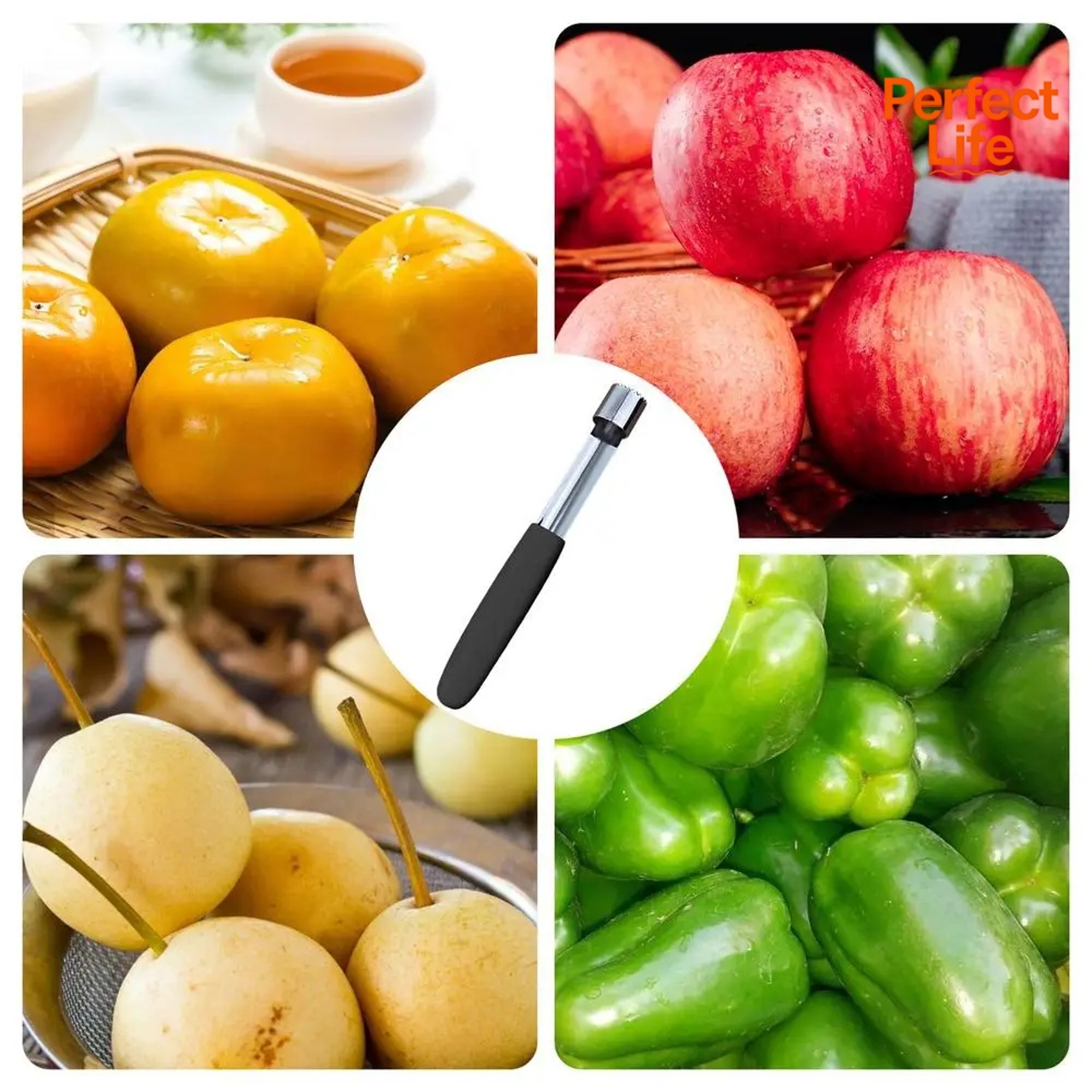 TwistCore Fruit & Pepper Corer Stainless Steel Seed Remover – view 2