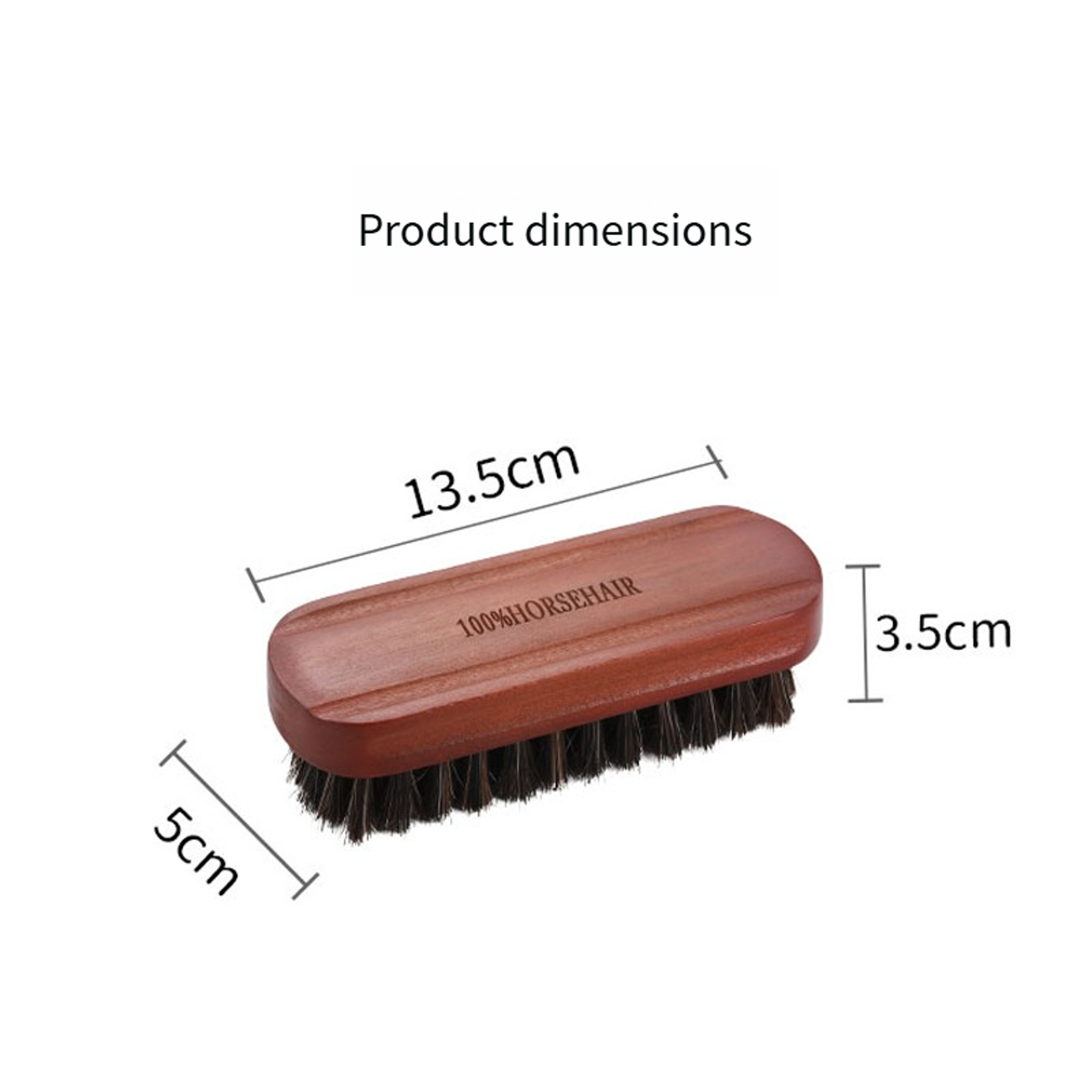 Premium Natural Horsehair Shoe Brush With Wooden Handle Leather Care  Suede Cleaning Brush 6