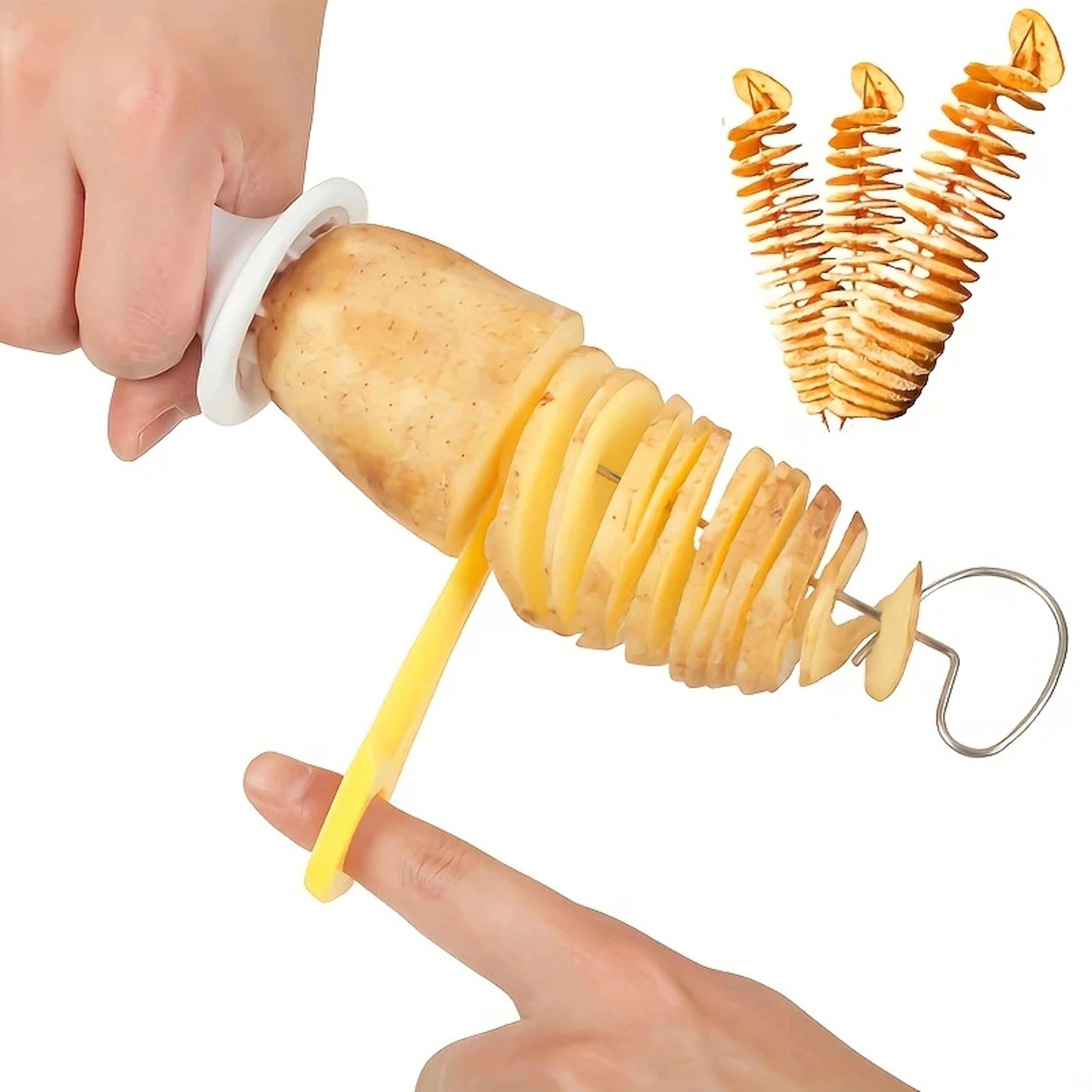 Stainless Steel Spiral Vegetable Cutter Set For Curly Fries Veggie Noodles  Creative Food Prep 0