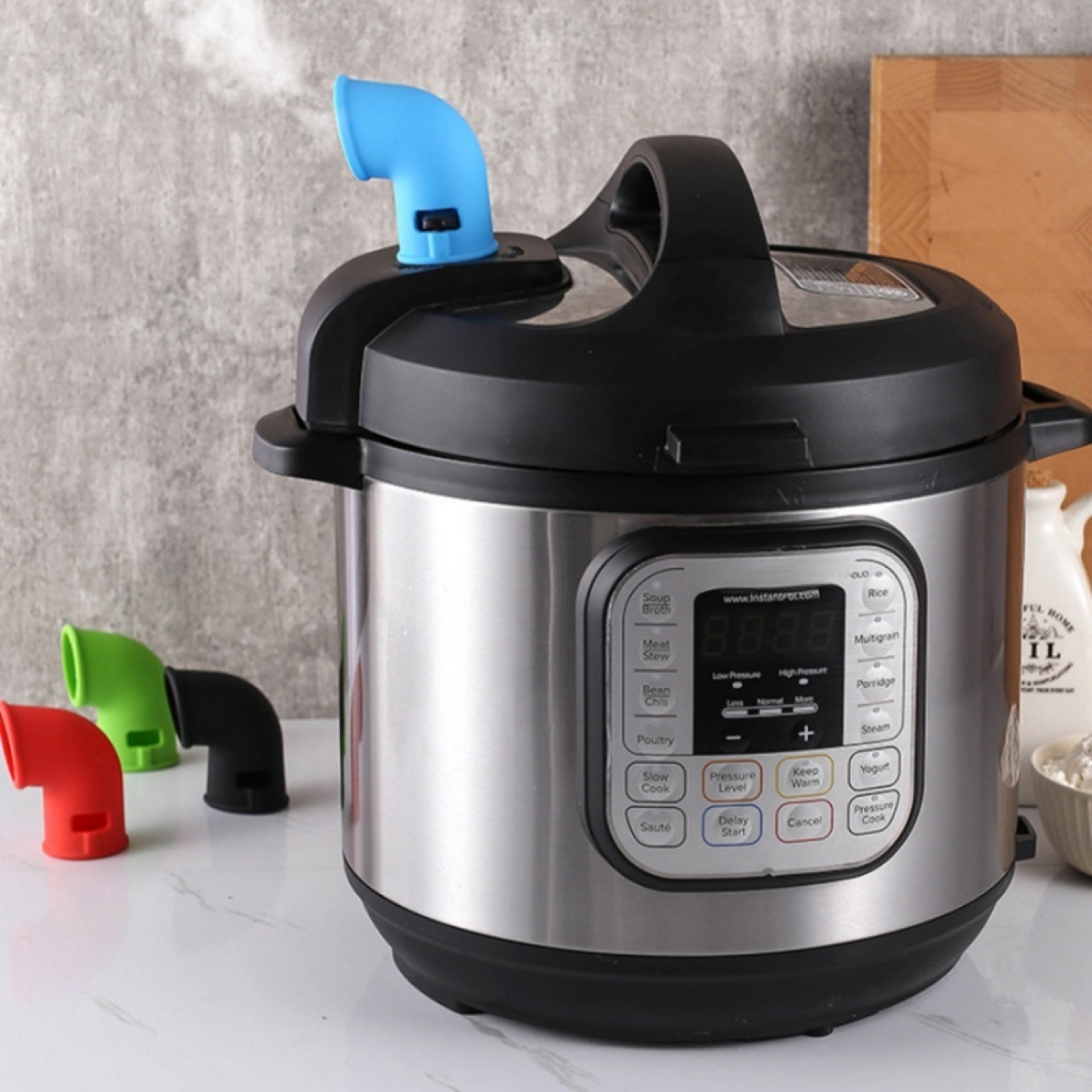 Pressure Cooker Steam Diverter Silicone Exhaust Pipe  Steam Release Valve 1