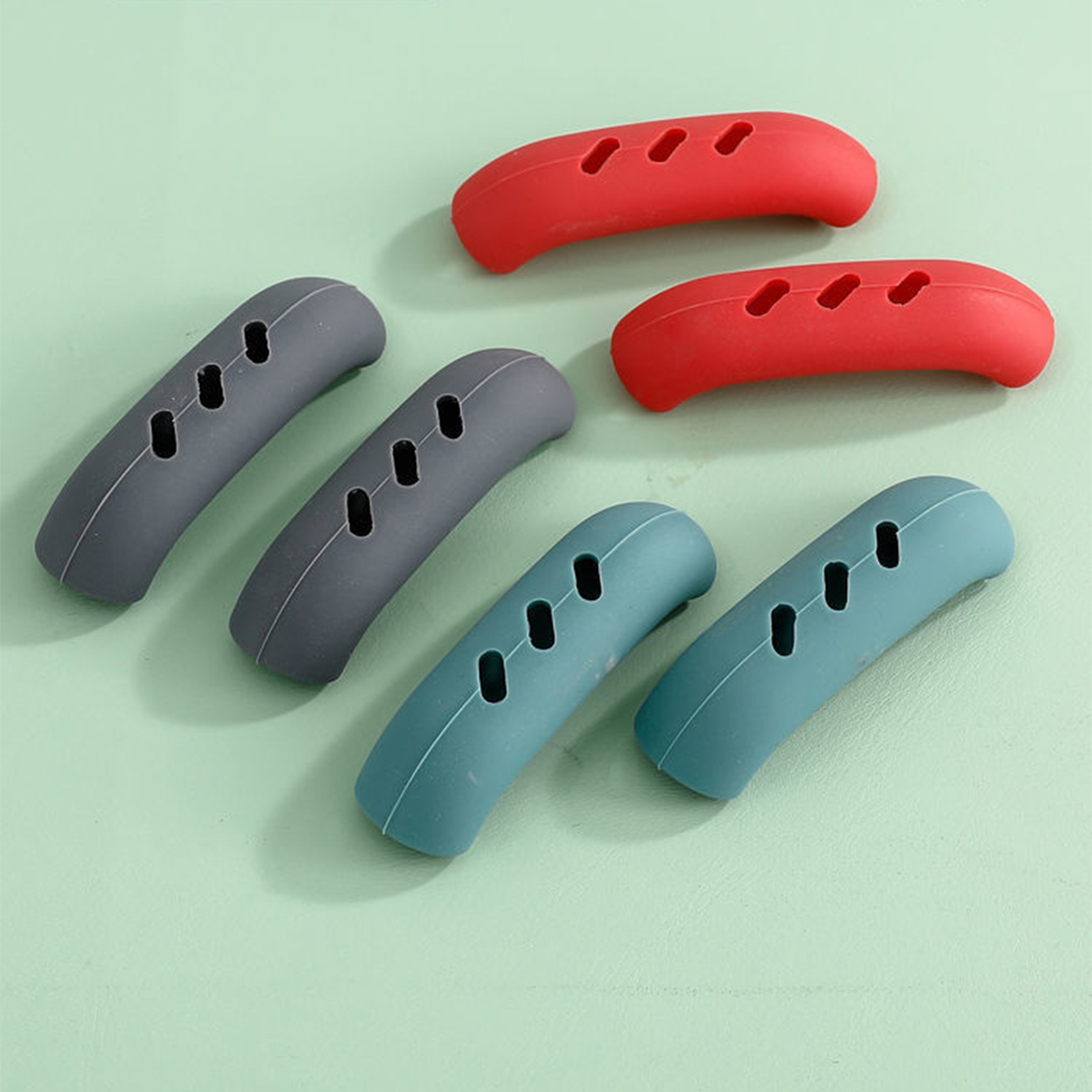 Premium Silicone Pan Handle Cover Set Heat Resistant Pan Grip  Non Slip Kitchen Handle Cover For Sa 3