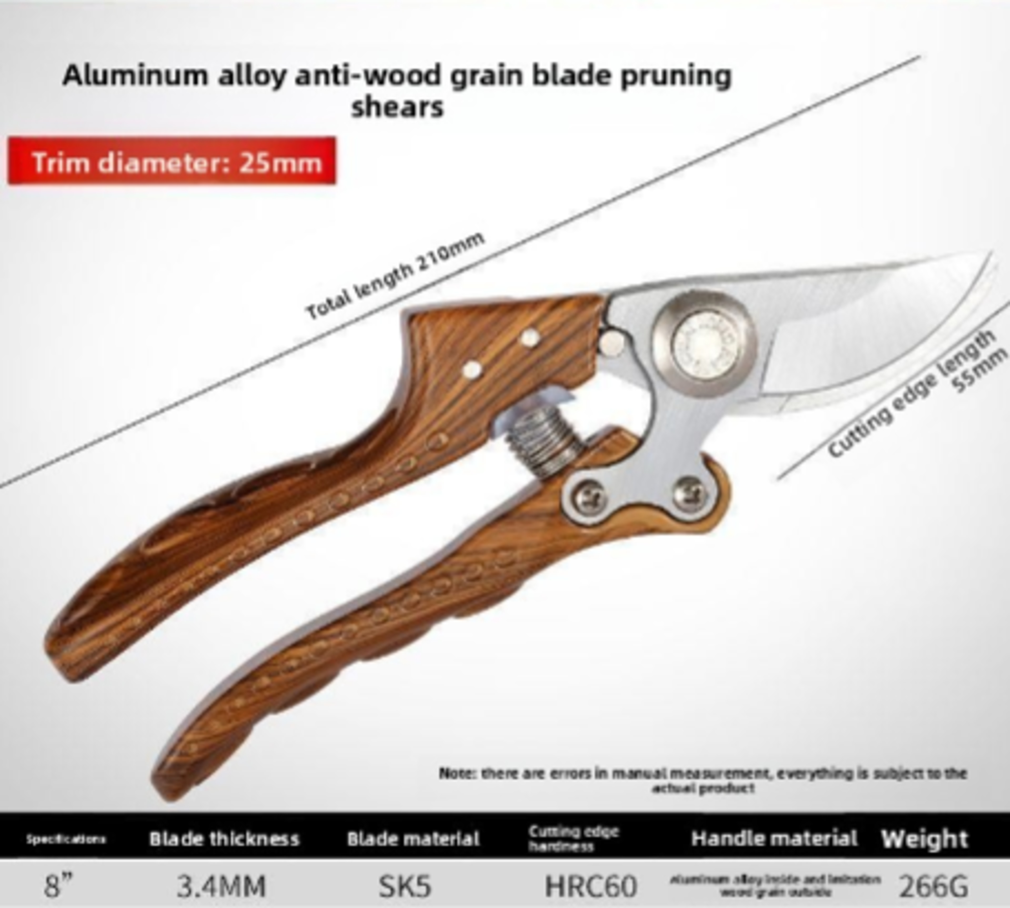 SK5 Steel Heavy Duty Pruning Shears For Fruit Trees Flowers  Thick Branches 4
