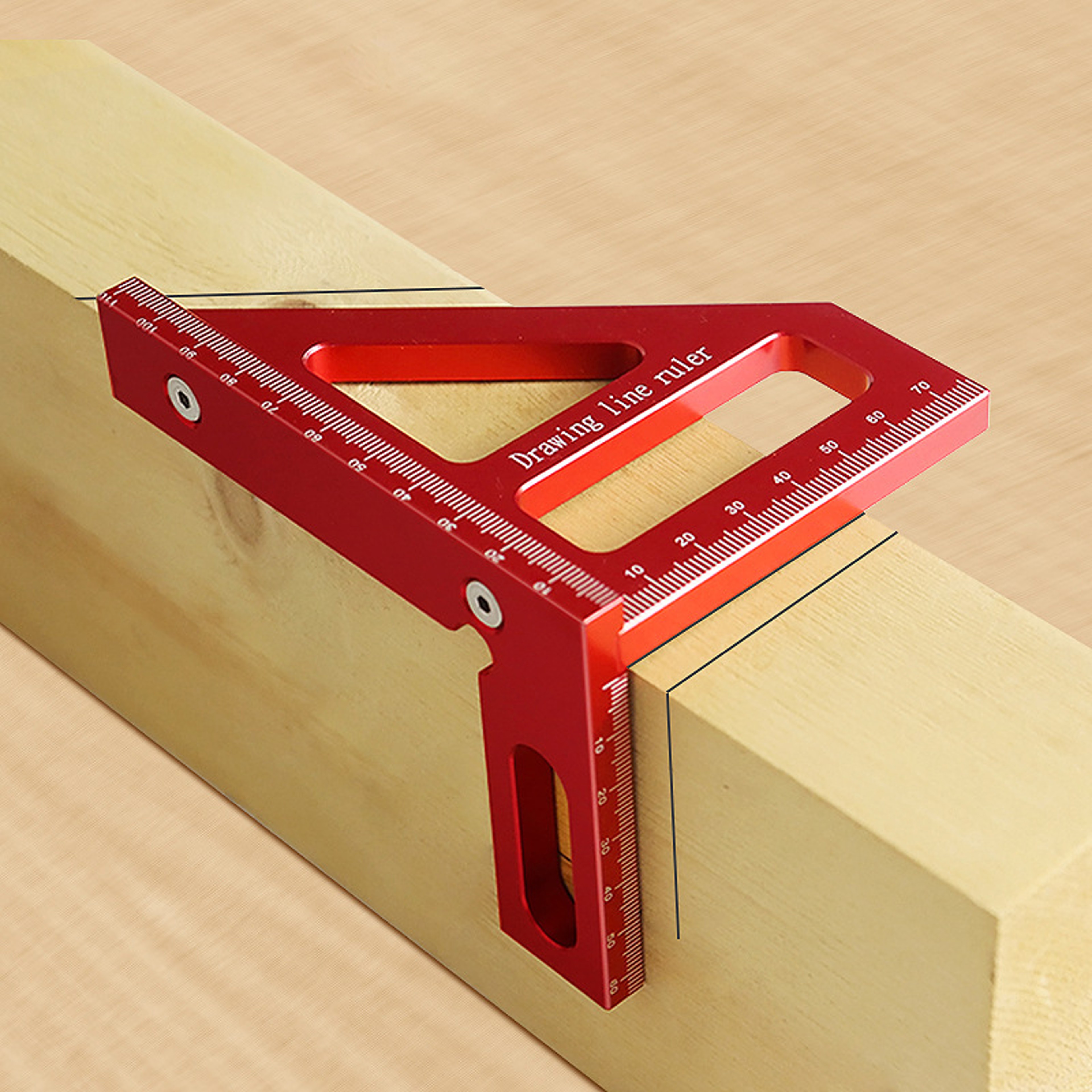 PrecisionPro 3D Woodworking Square Protractor  Aluminum Miter Layout Ruler 0