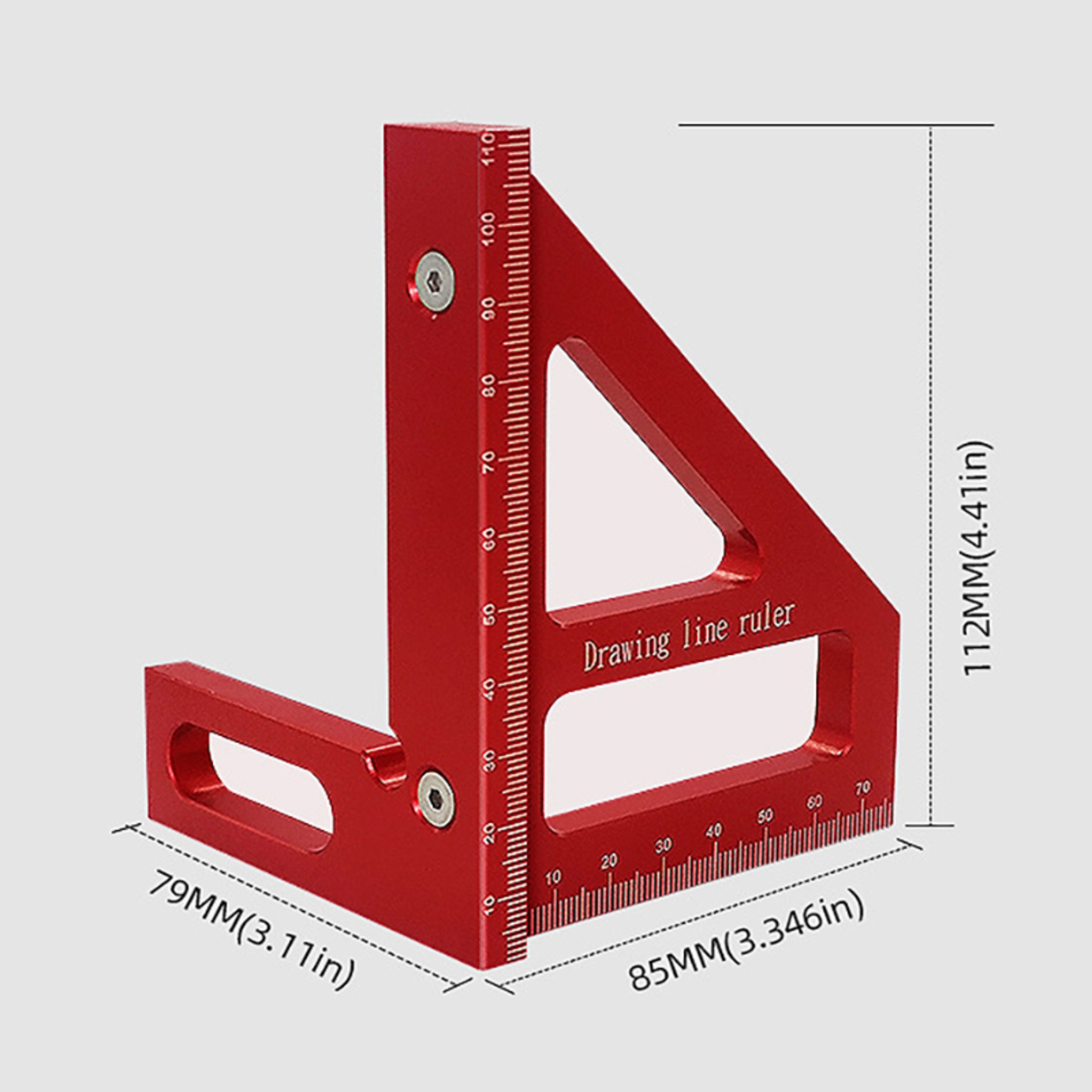 PrecisionPro 3D Woodworking Square Protractor  Aluminum Miter Layout Ruler 3
