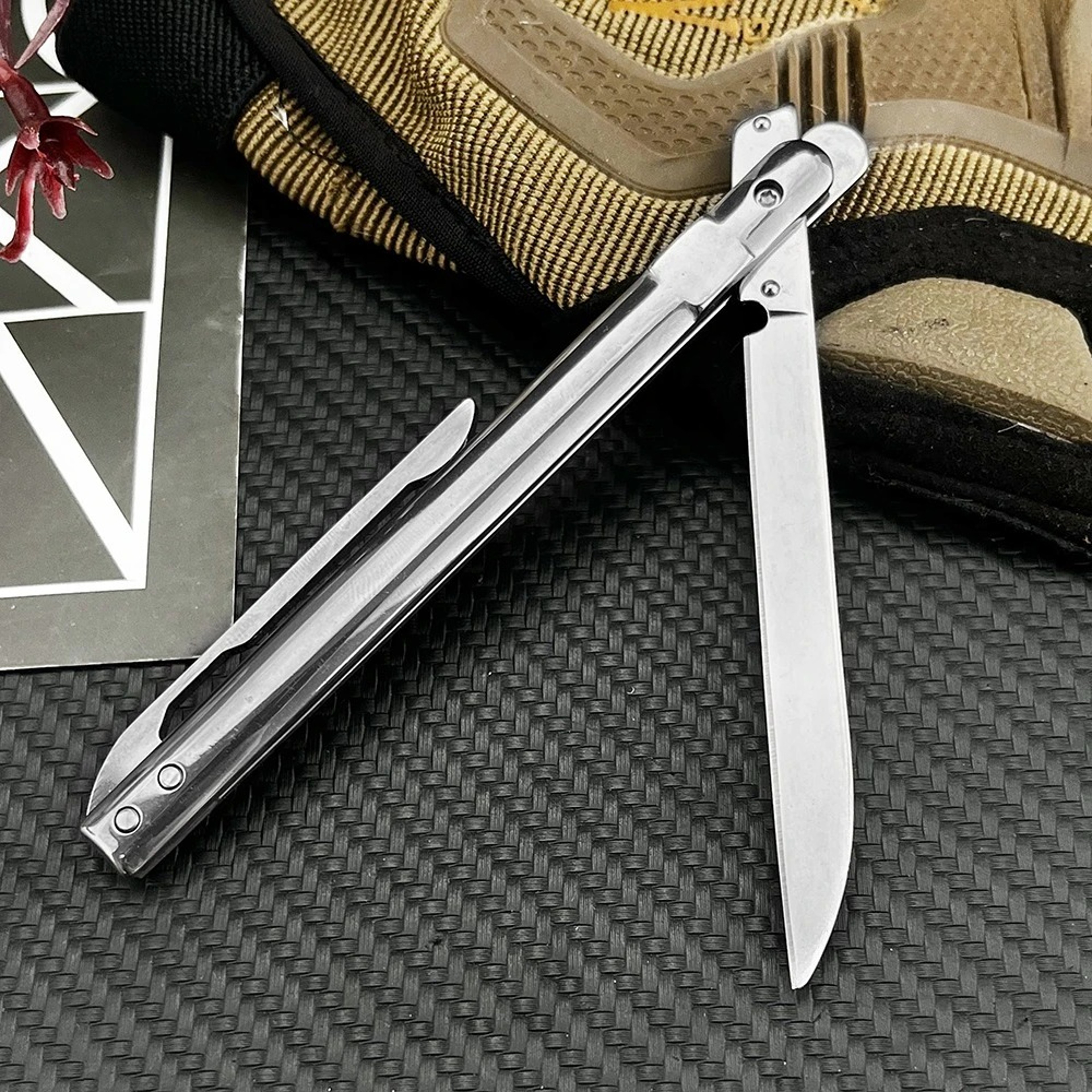 Premium Outdoor Survival Knife  Multipurpose Camping Tool Portable Hiking Fishing Knife  Folding Po 2